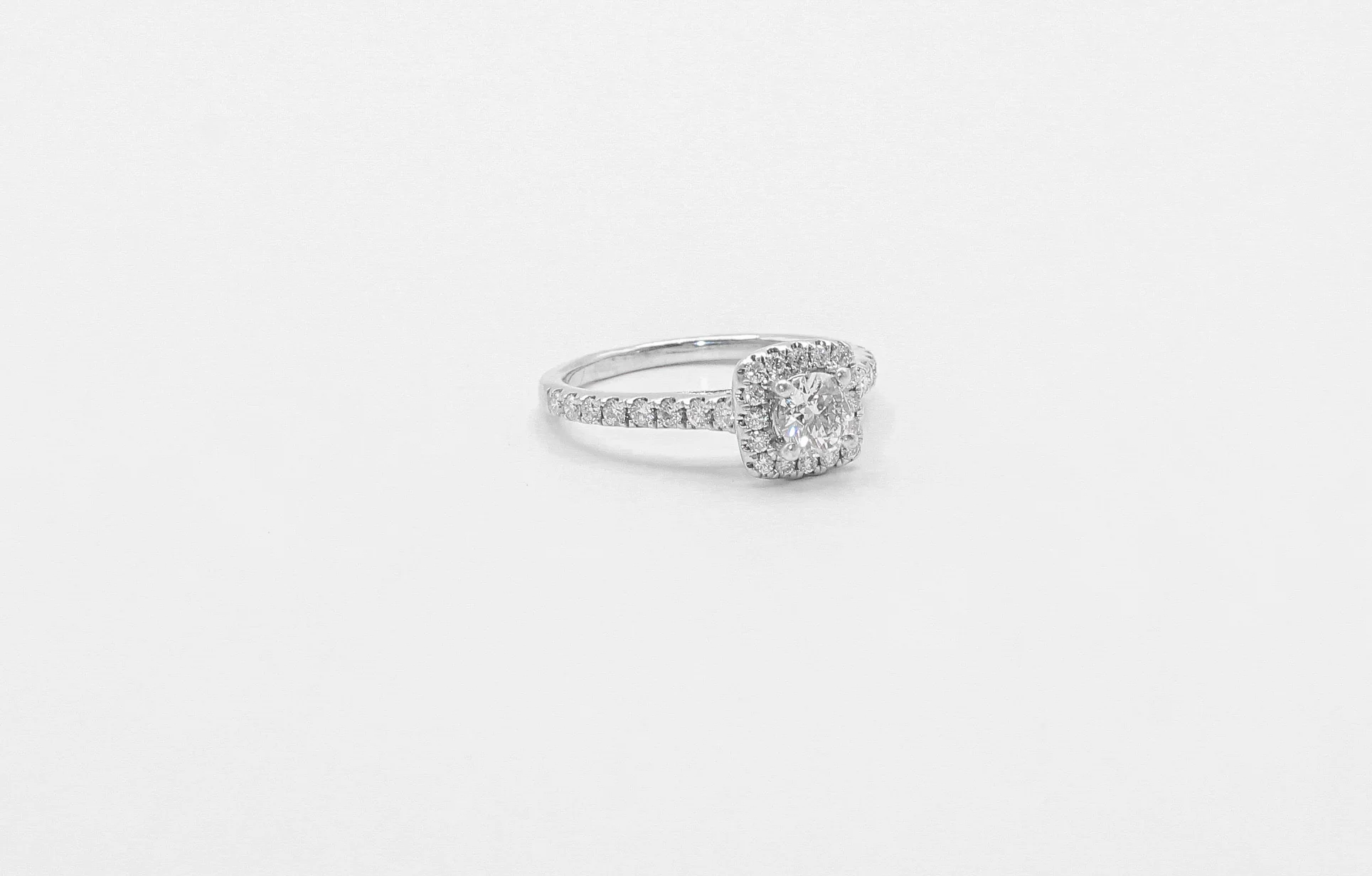 14K Gold 1 Carat Diamond Halo Ring - Image 2