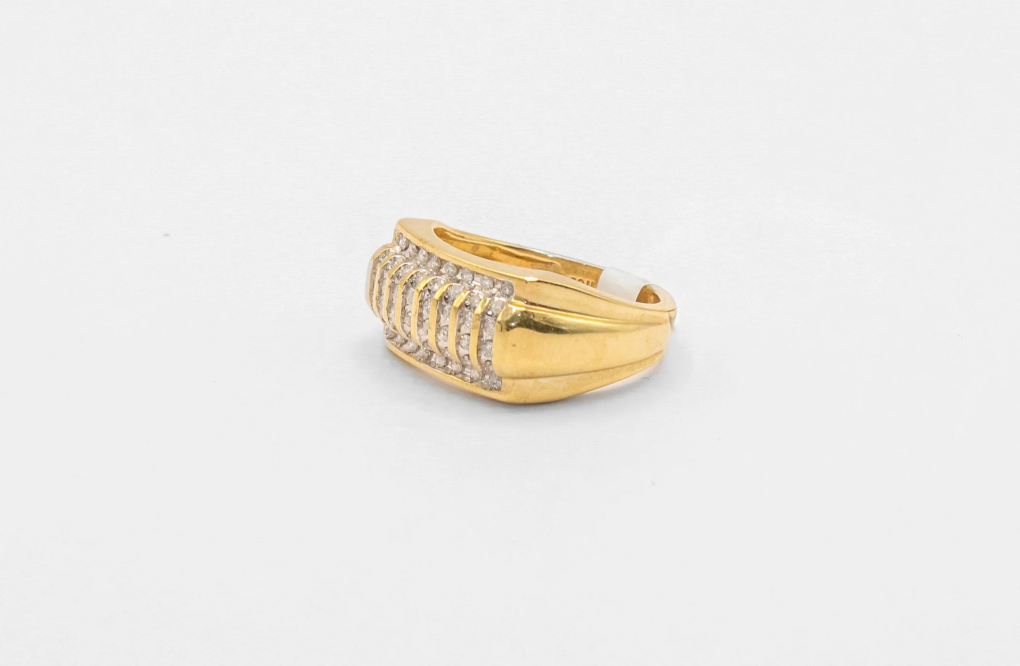 10K Gold Men’s Diamond Ring - Image 2
