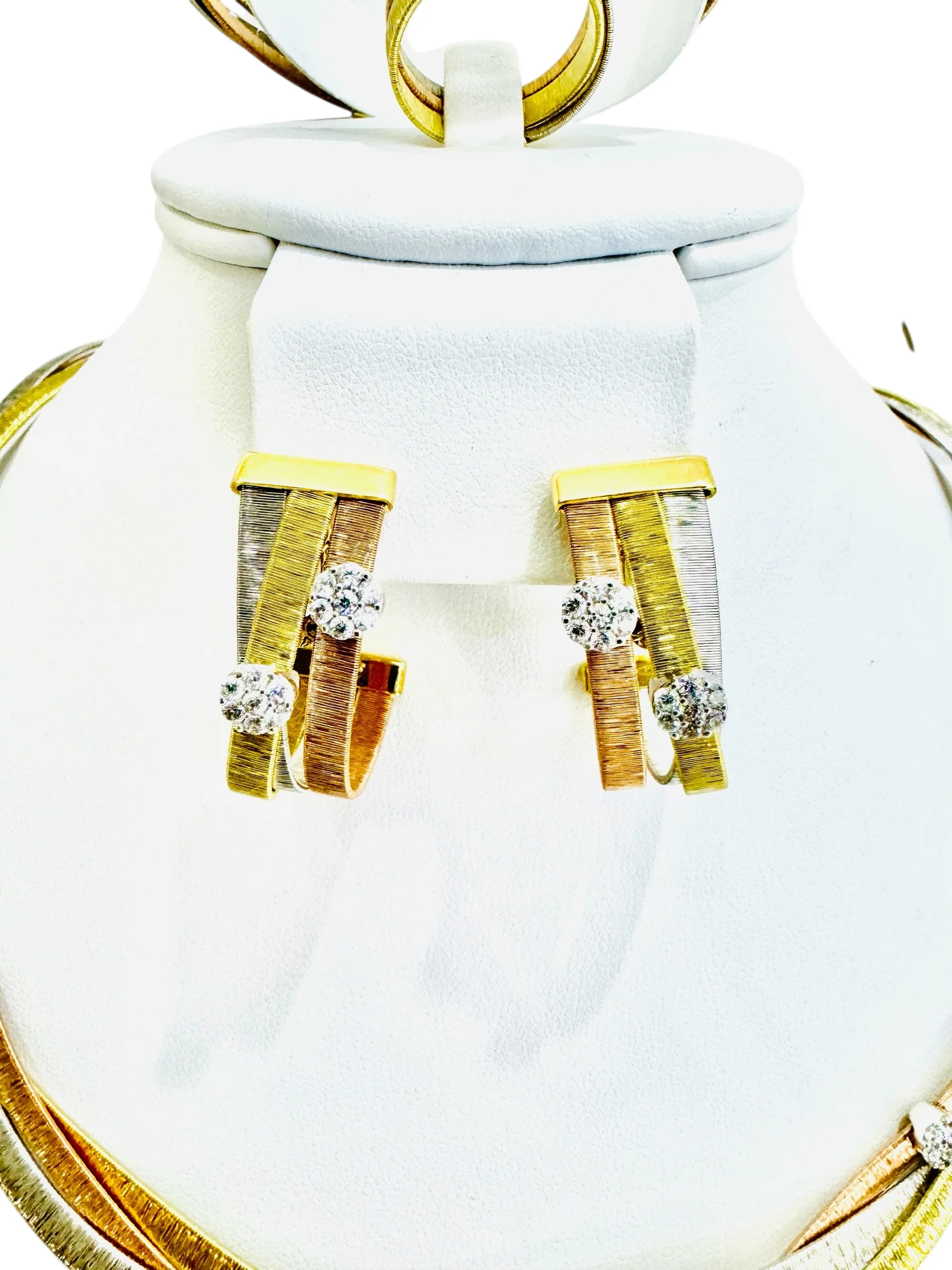 18K Gold Trio Color Necklace Set - Image 3