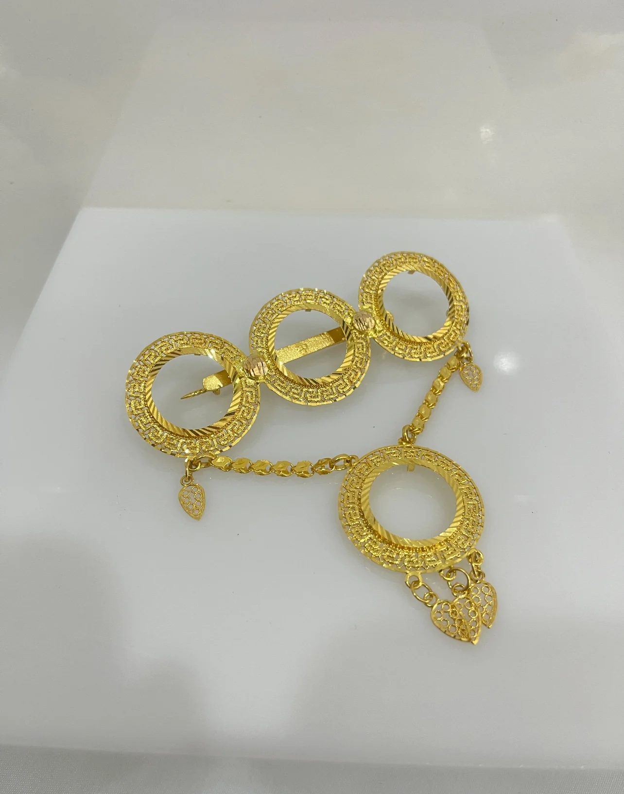 21K Gold 4 Coin Pin