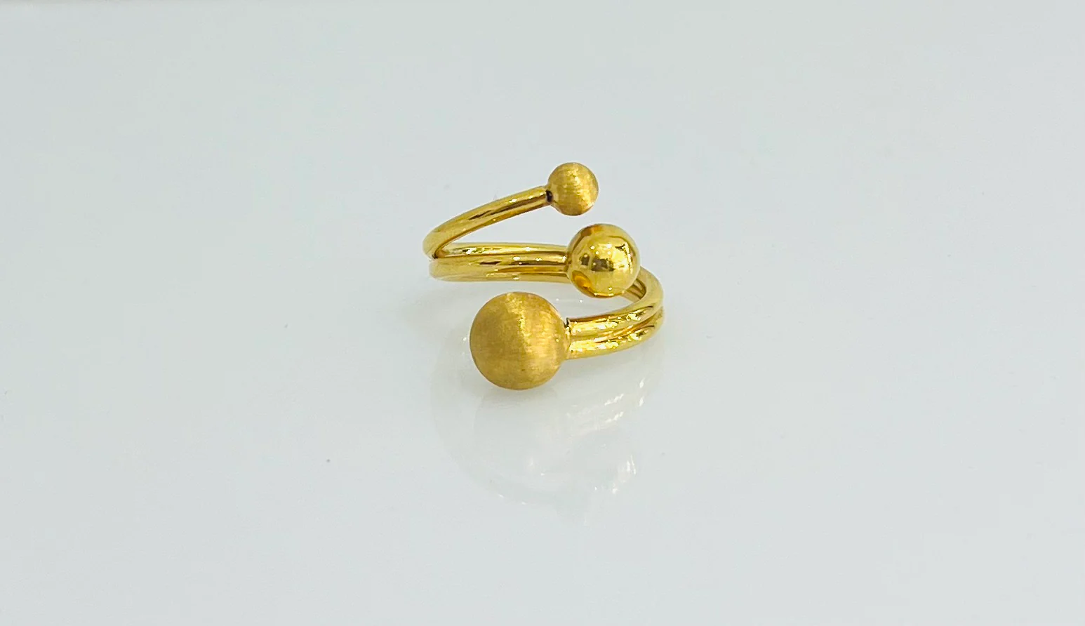 21K Gold Ball Ring