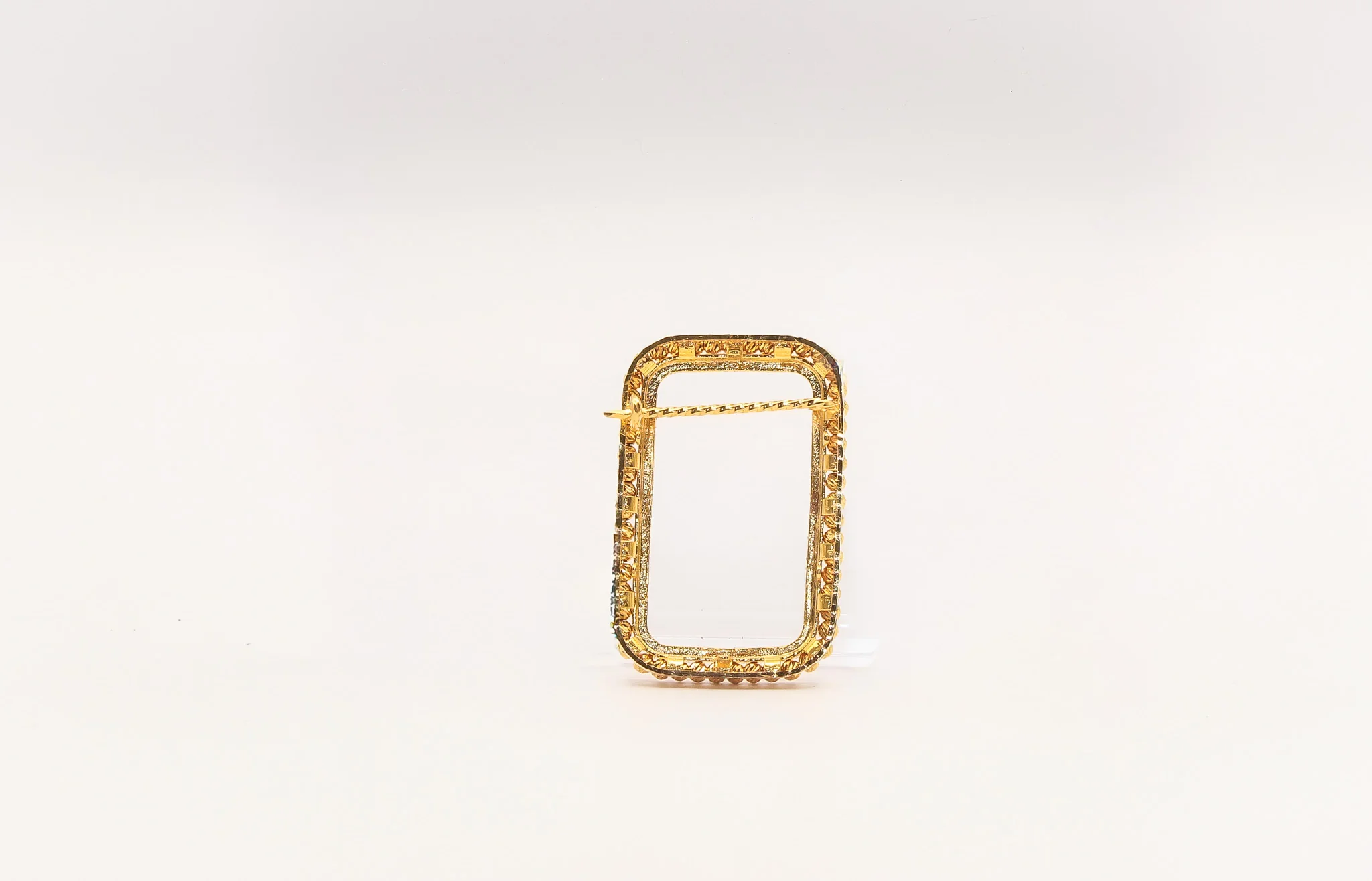 21K Gold Beaded Ounsa Frame Pin - Image 2