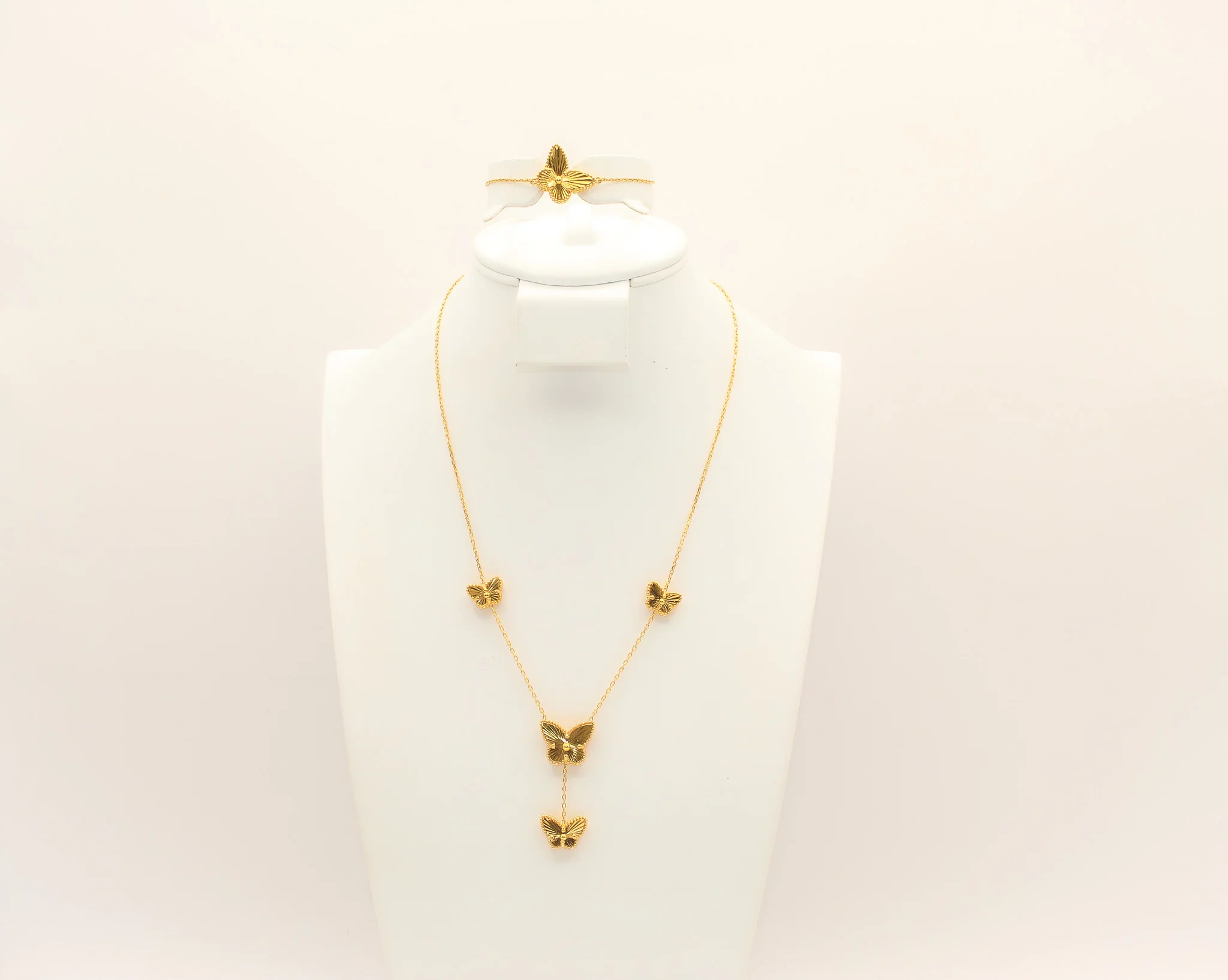 21K Gold Butterfly Half Set
