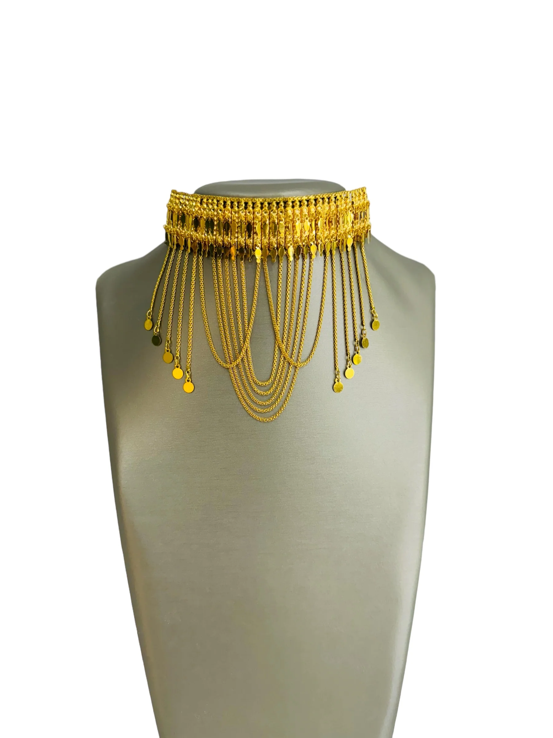 21K Gold Choker Necklace