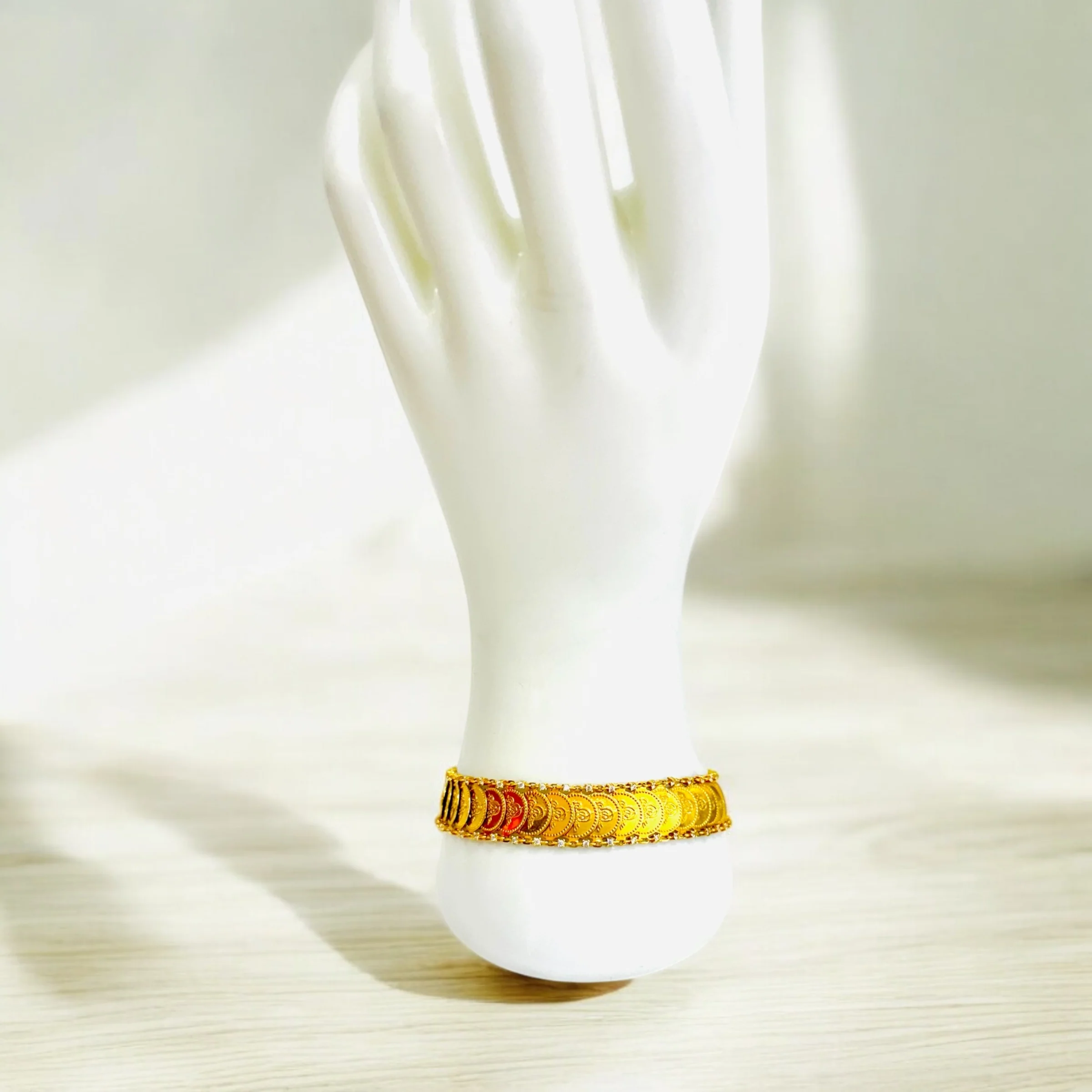 21K Gold Coin Bracelet