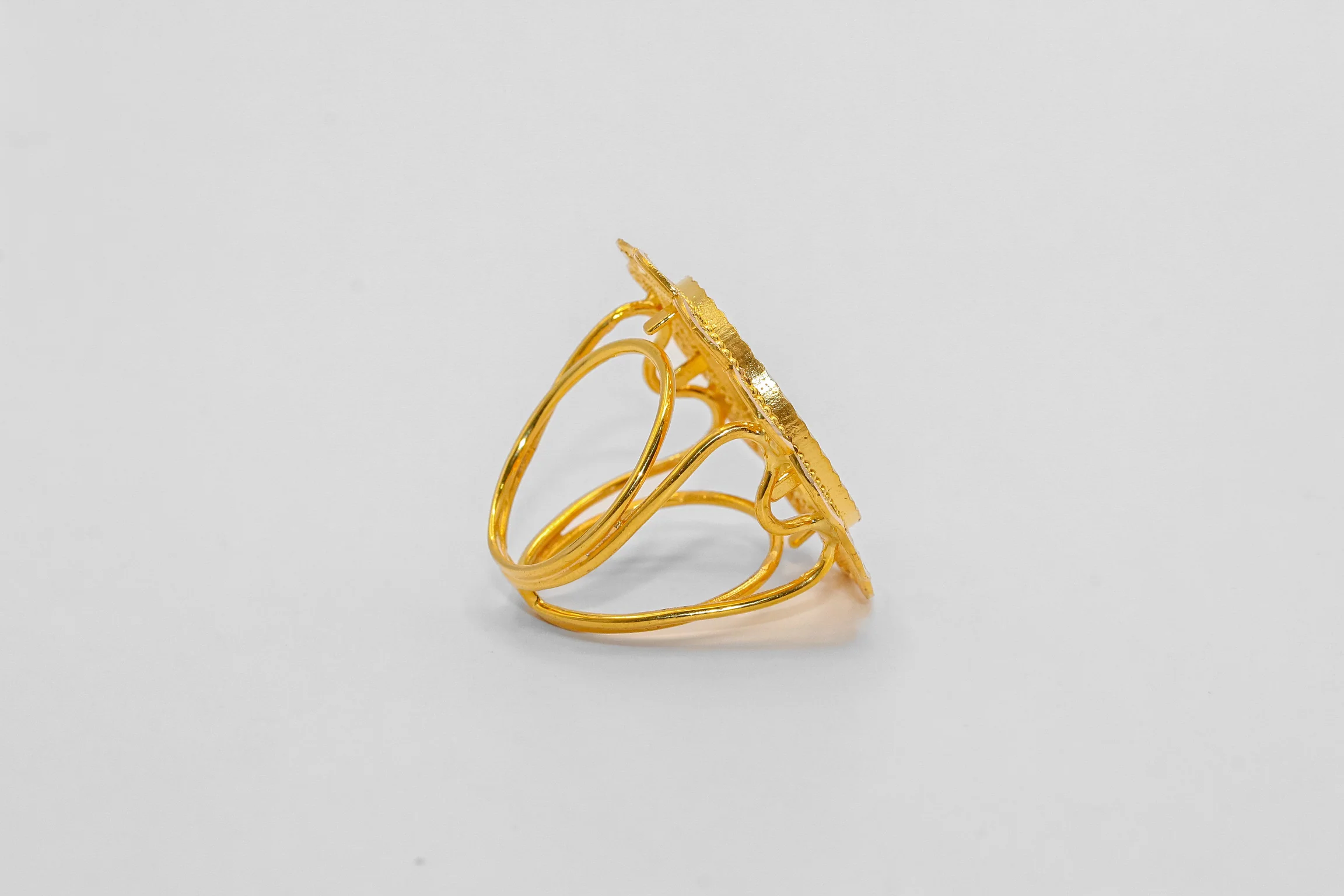 21K Gold Coin Frame Ring - Image 3