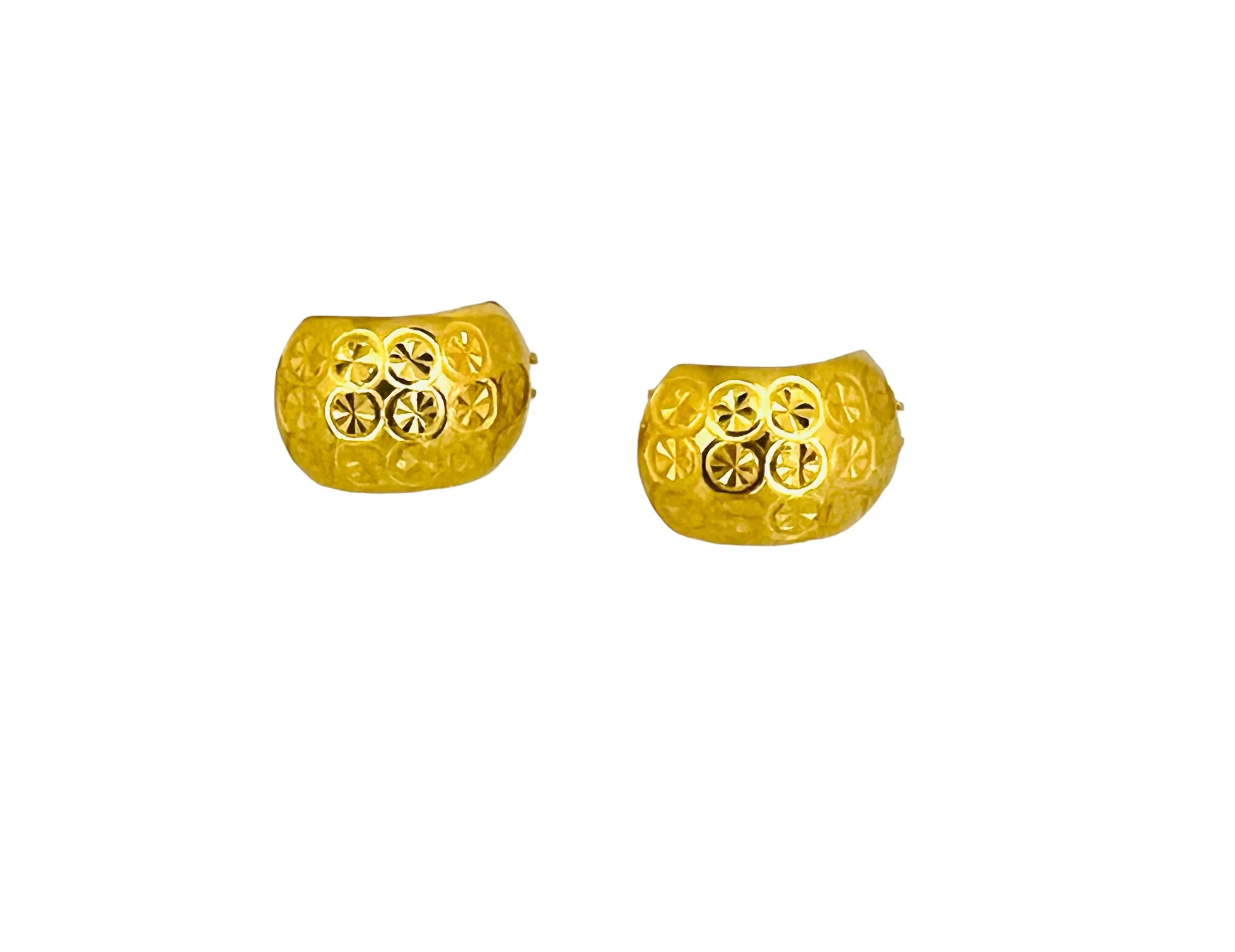21K Gold Cuff Earrings - Image 2