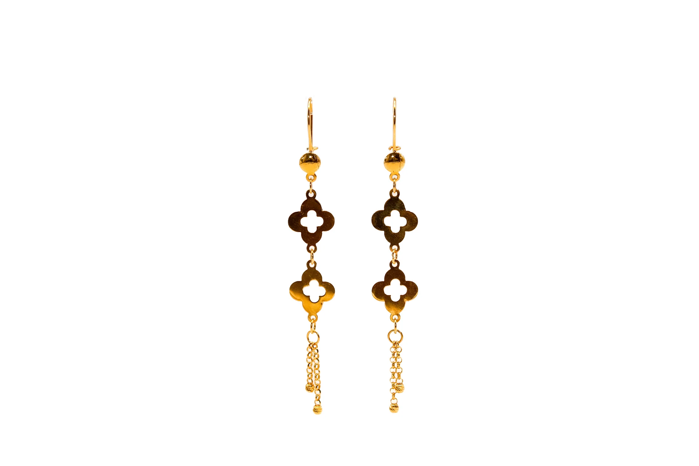 21K Gold Dangle Earrings