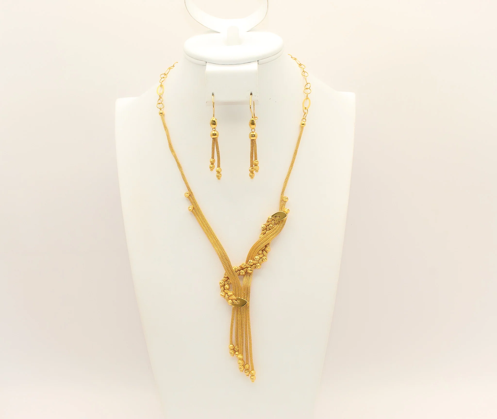 21K Gold Engagement Necklace