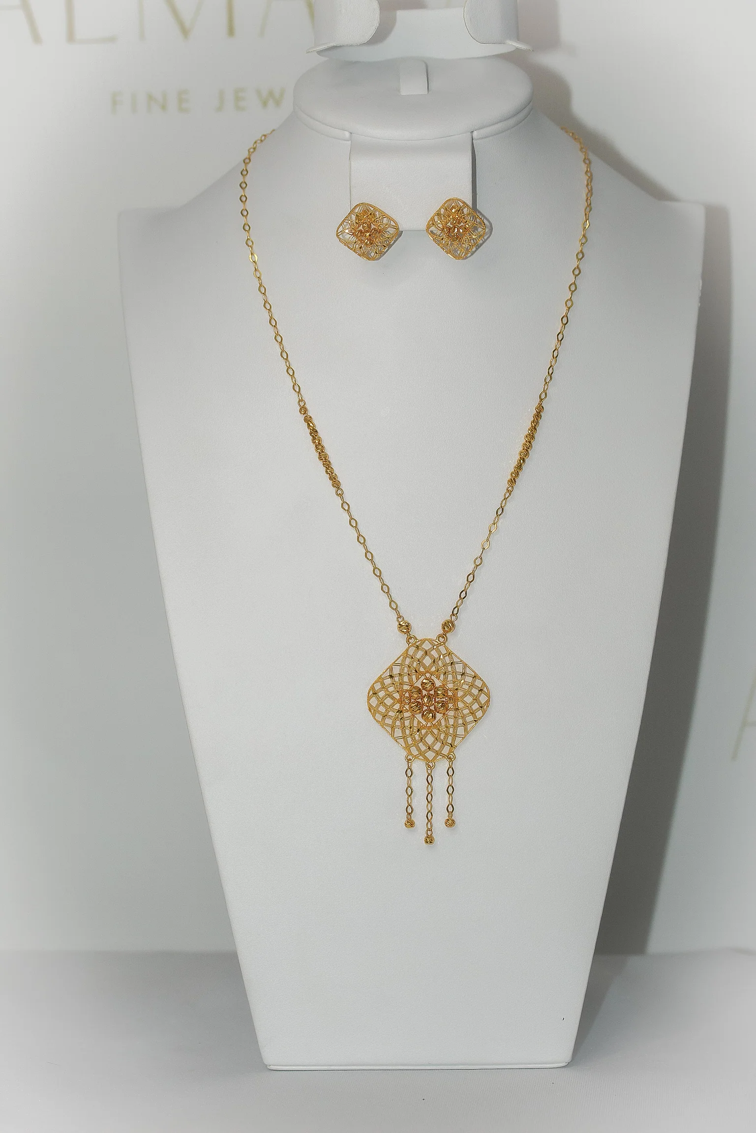21K Gold Fancy Half Set