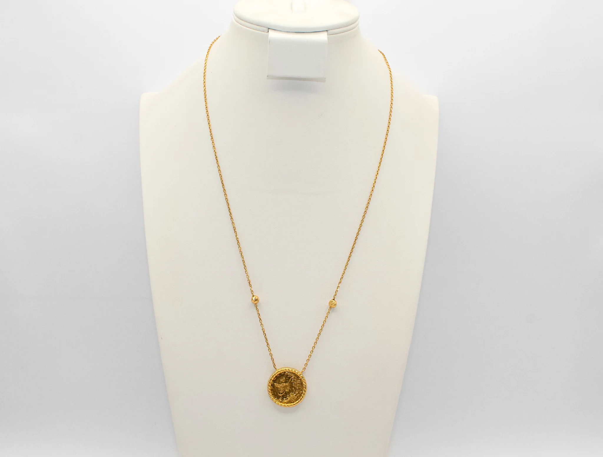 21K Gold Full Turkish Himo Coin Necklace