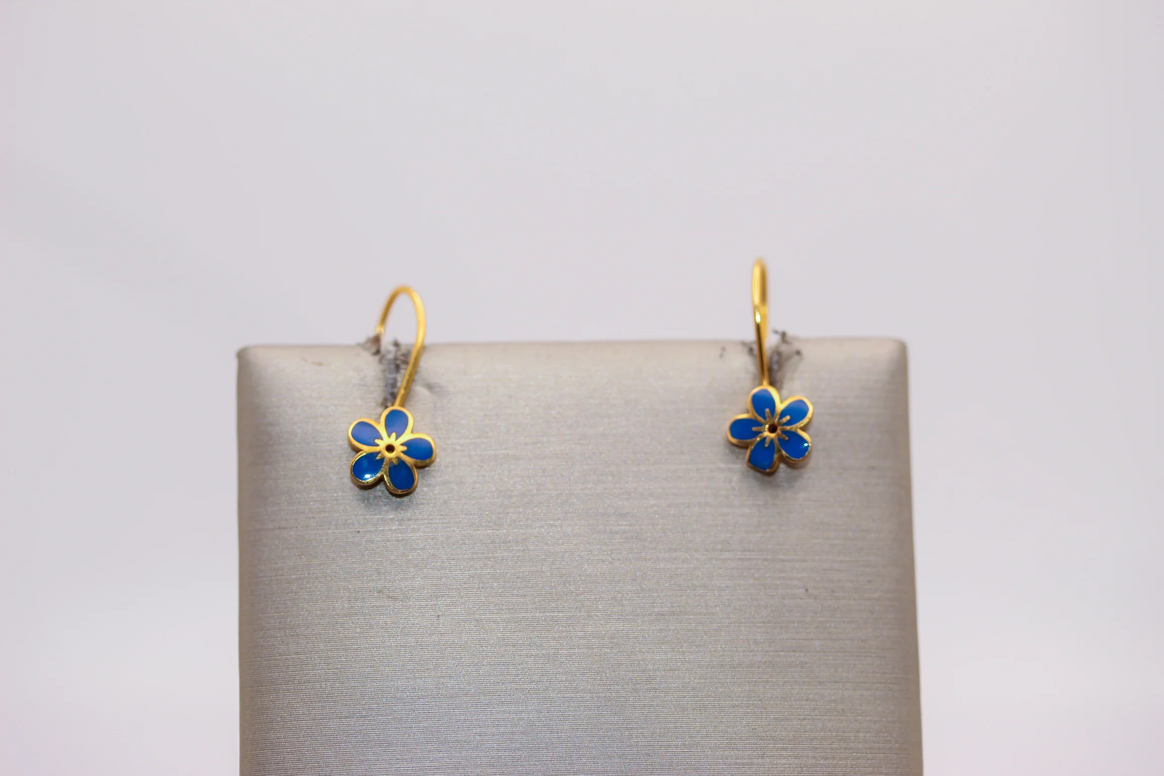 21K Gold Kids Flower Earrings