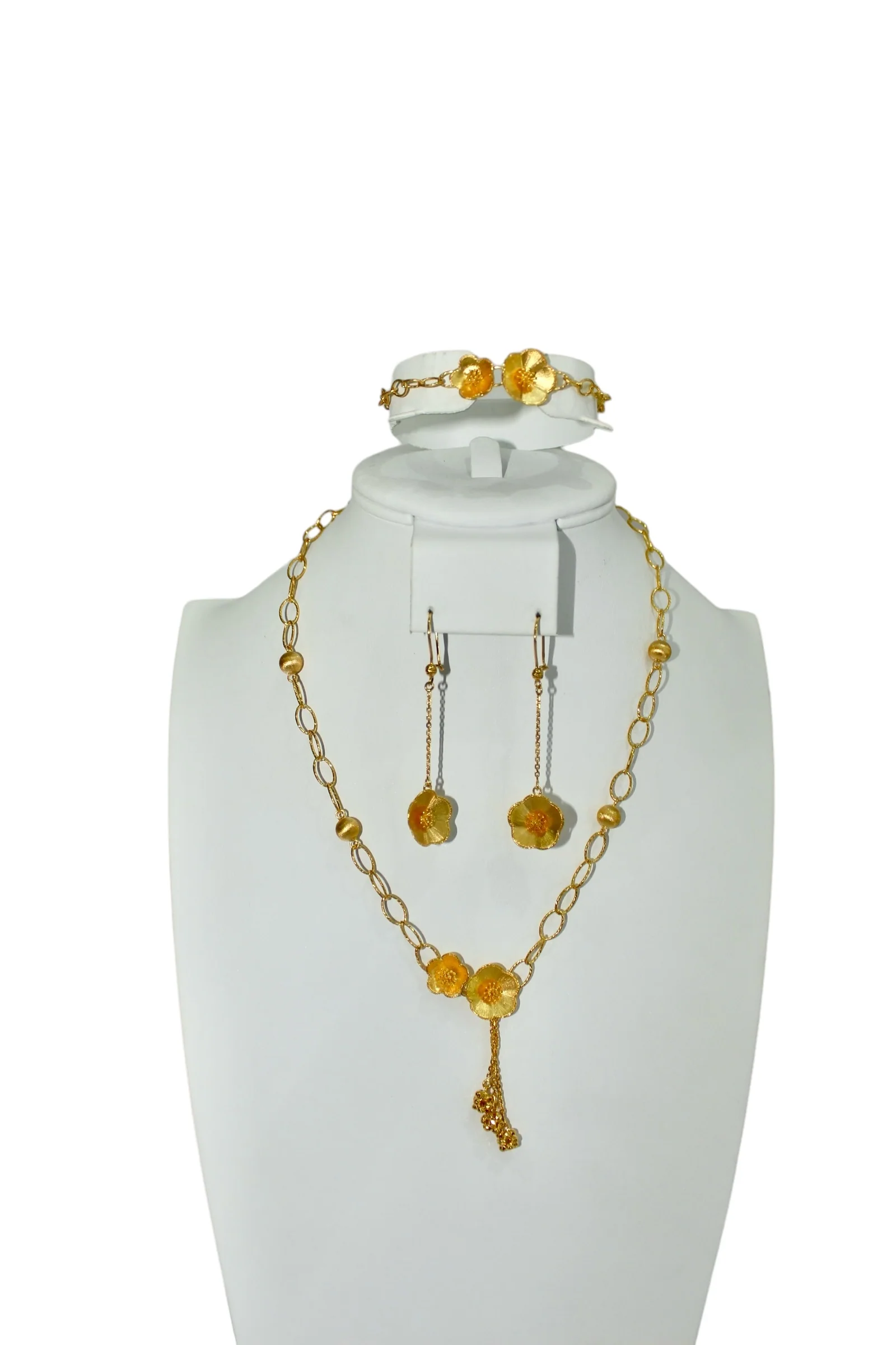 21K Gold Flower Set