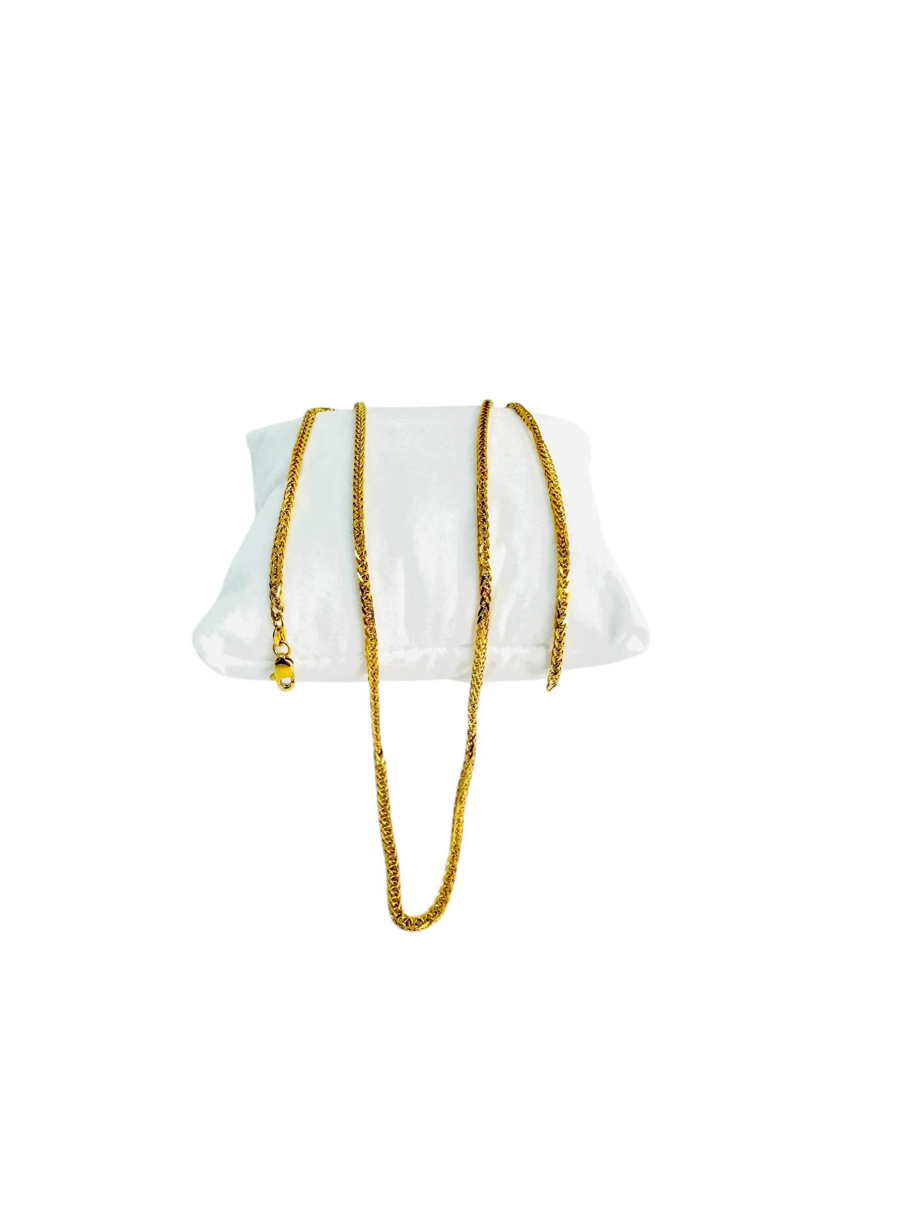 21K Gold Wheat Chain Necklace - Image 2
