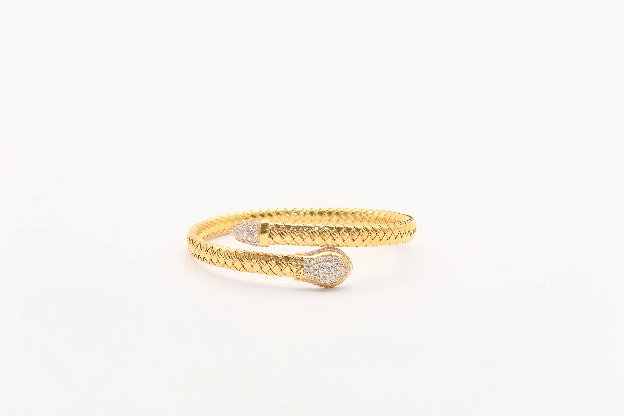 21K Gold Himo Studded Snake Bracelet