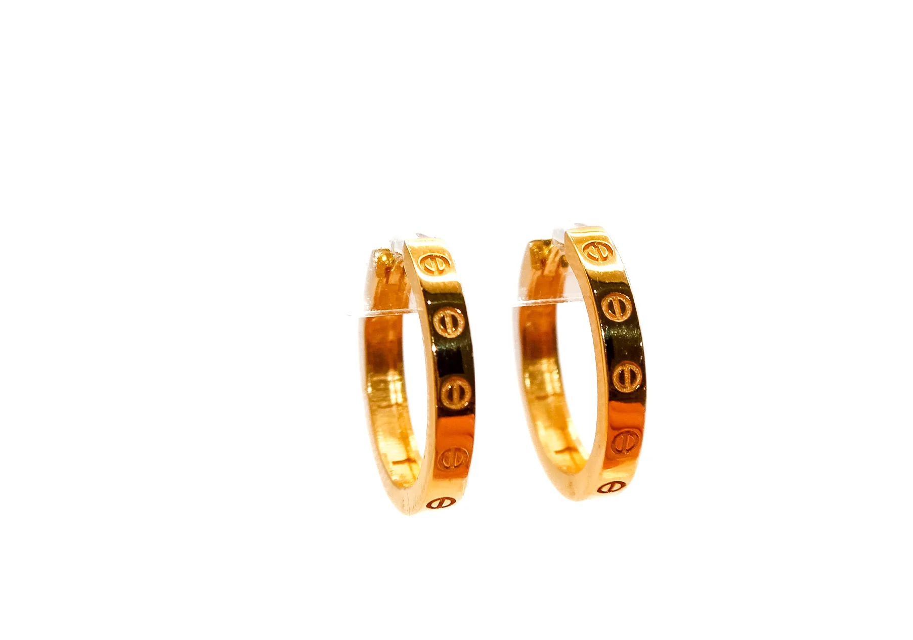 21K Gold Hoop Earrings - Image 2