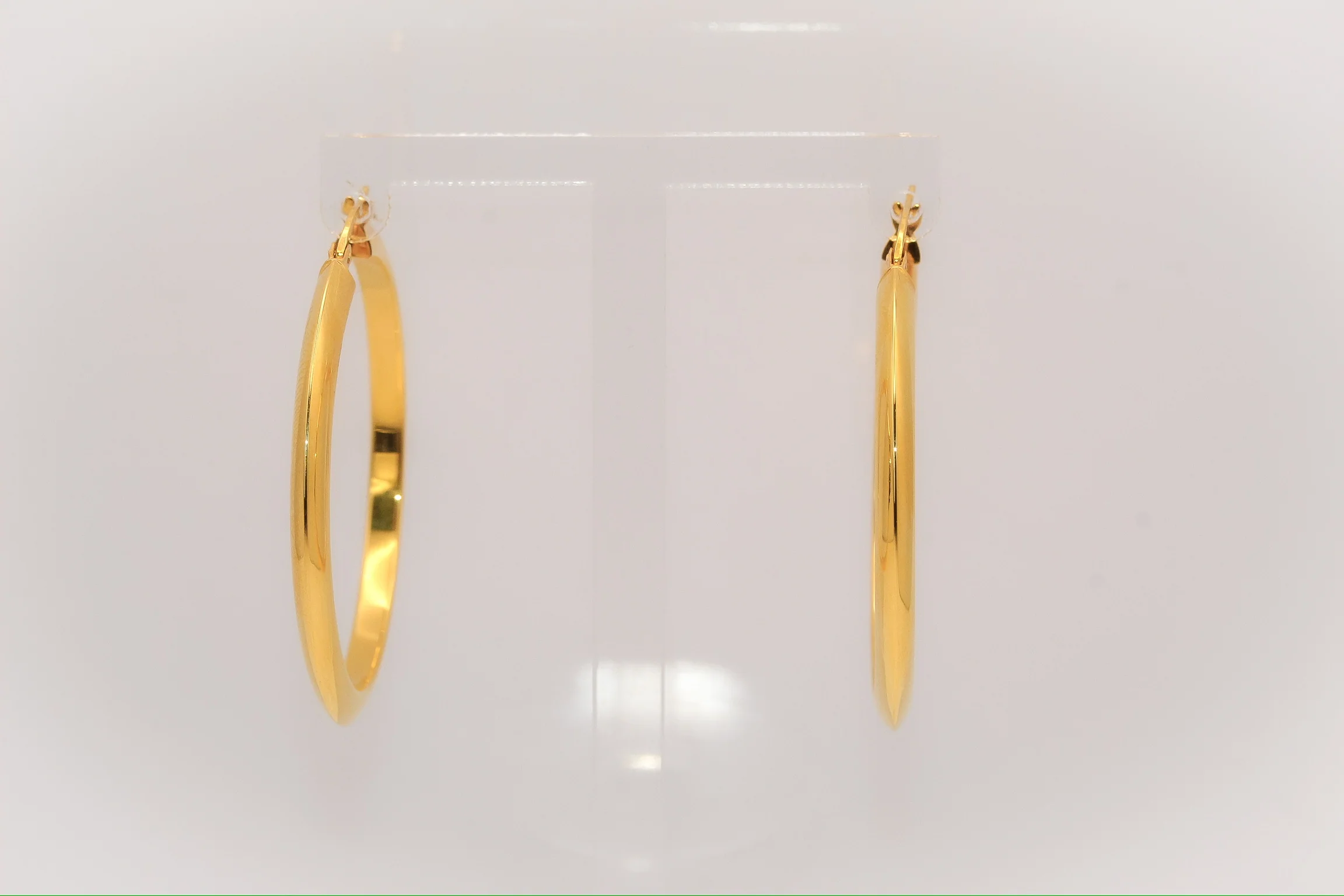 21K Gold Hoop Earrings - Image 2