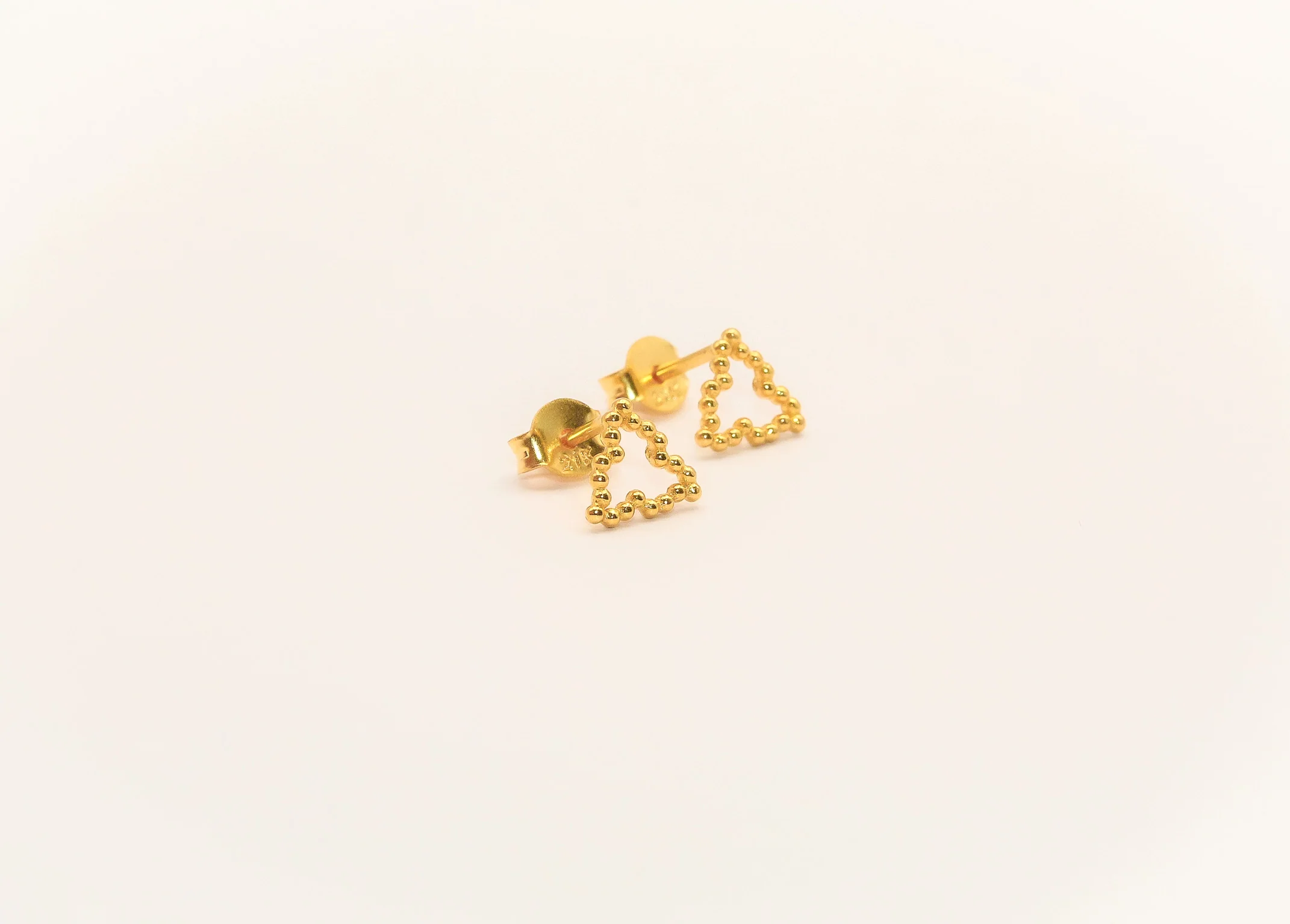 21K Gold Leaf Kids Earrings - Image 2