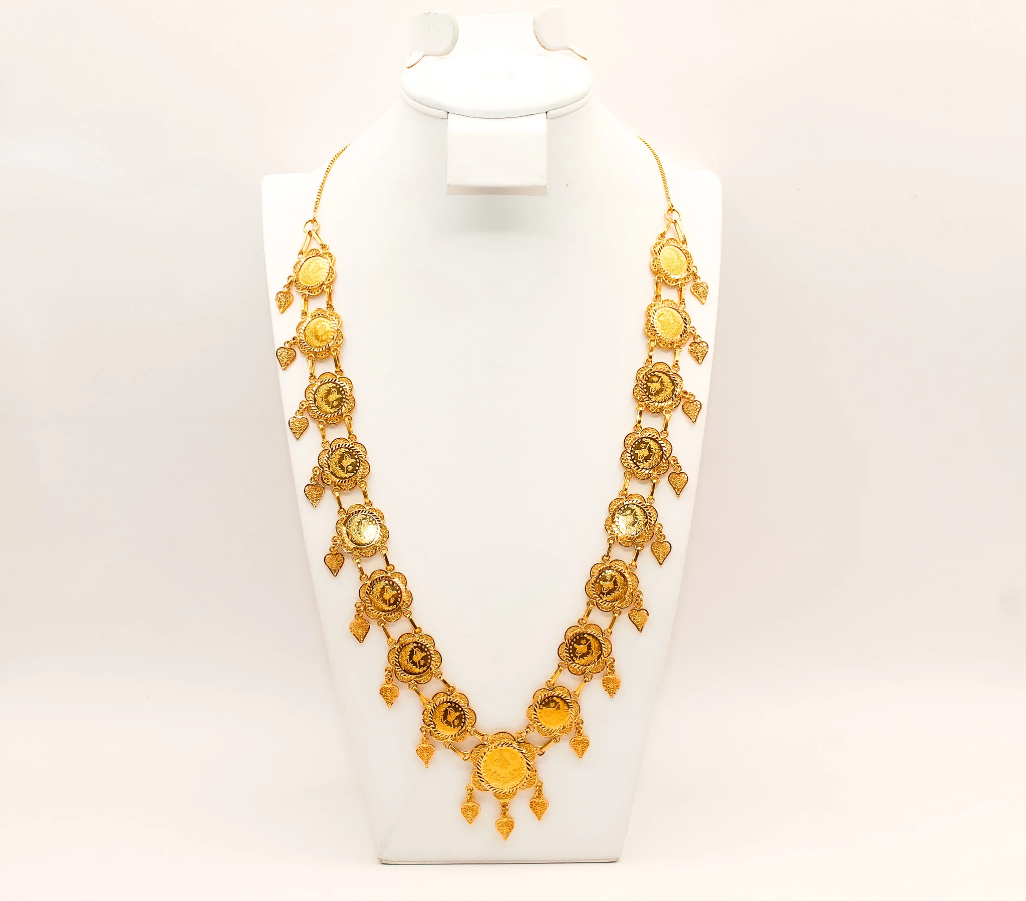 21K Gold Long Coin Kladah Necklace