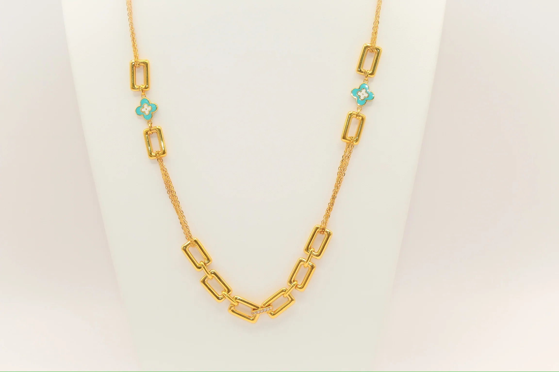 21K Gold Long Necklace - Image 3