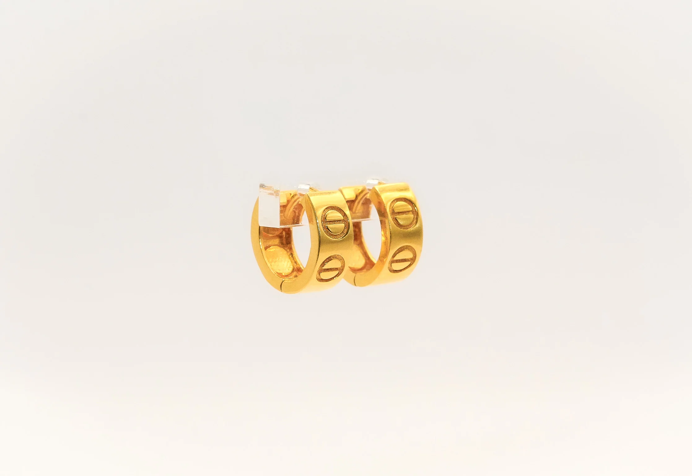 21K Gold Mini Huggies Earrings