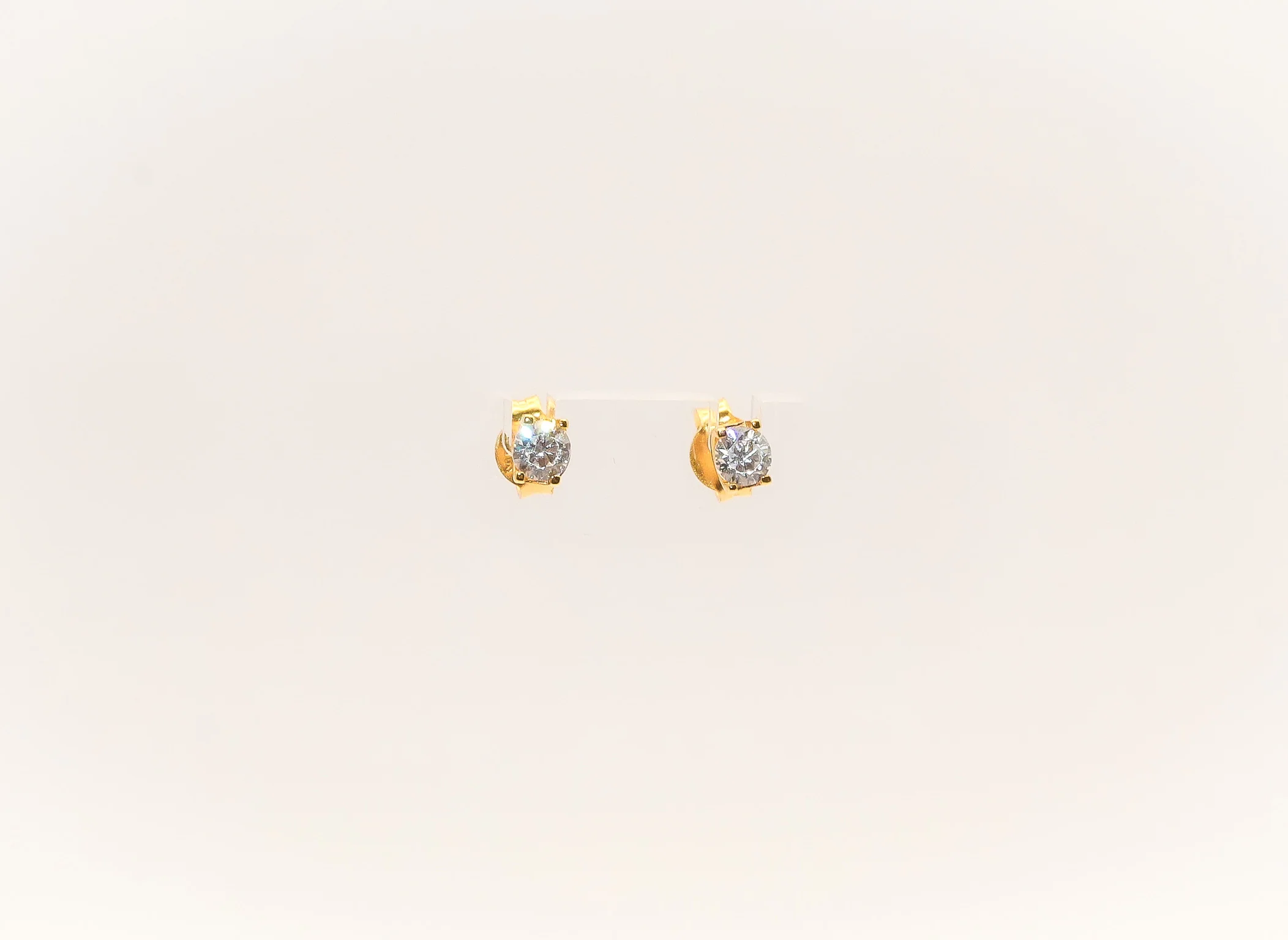 21K Gold Mini Zirconia Kids Earrings