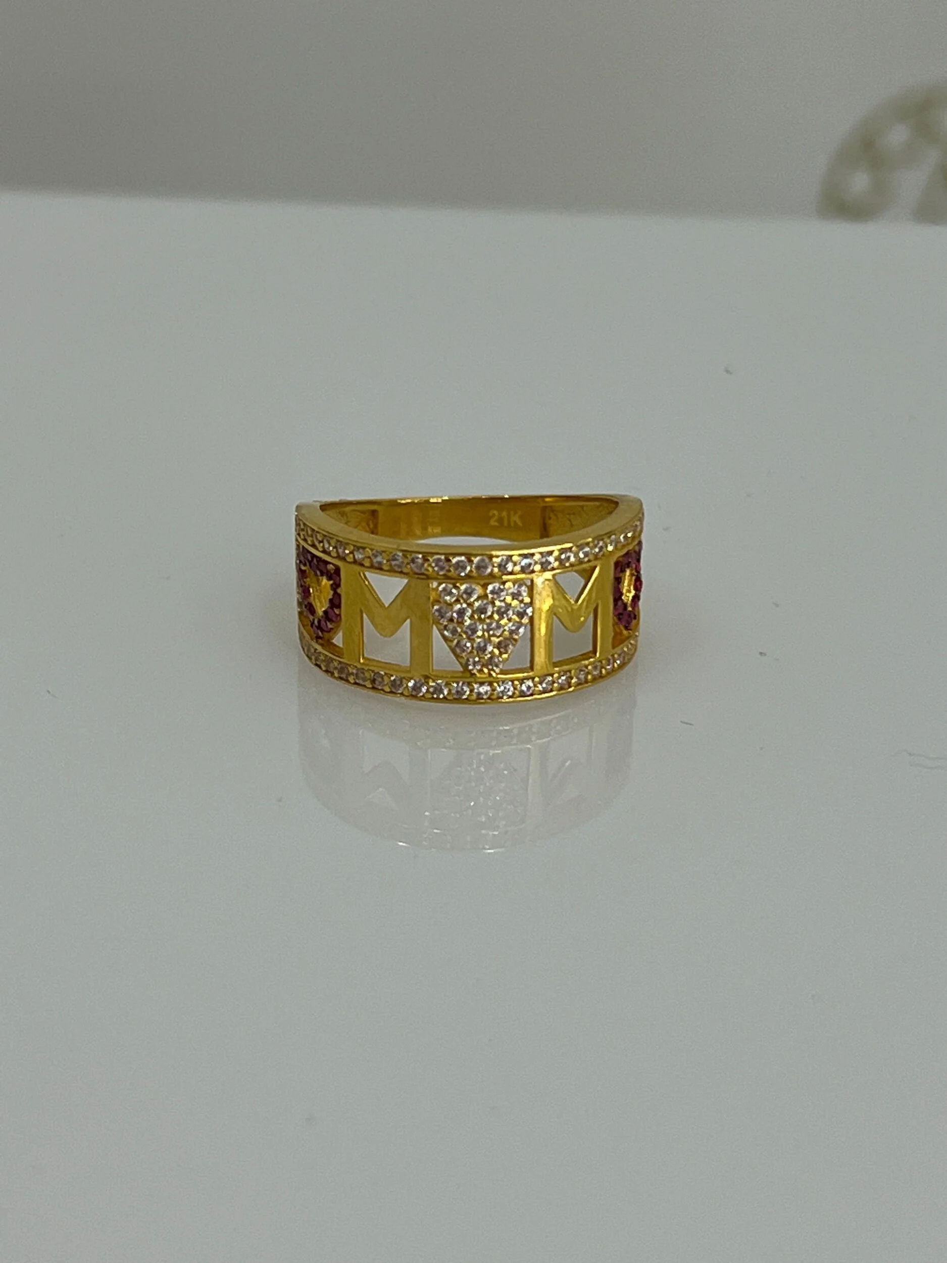 21K Gold Mom Ring