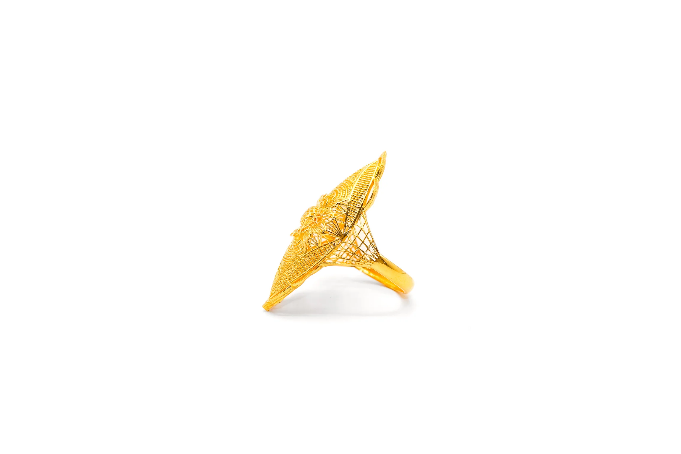 21K Gold Oblong Ring - Image 2