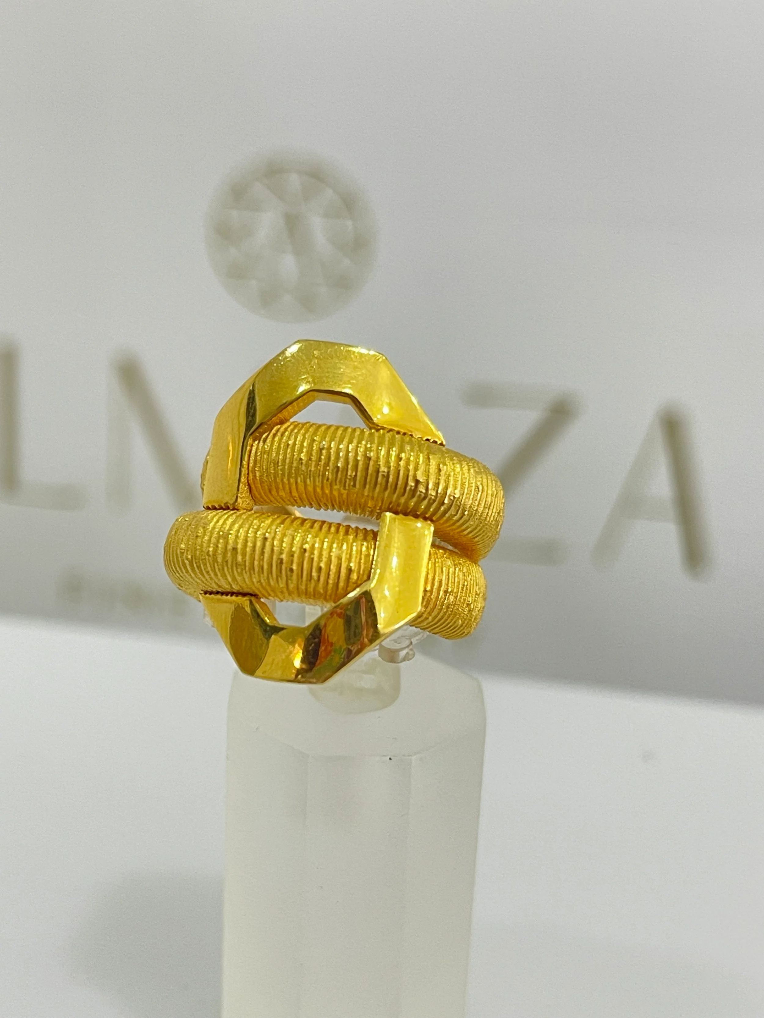 21K Gold Twisted Cable Ring