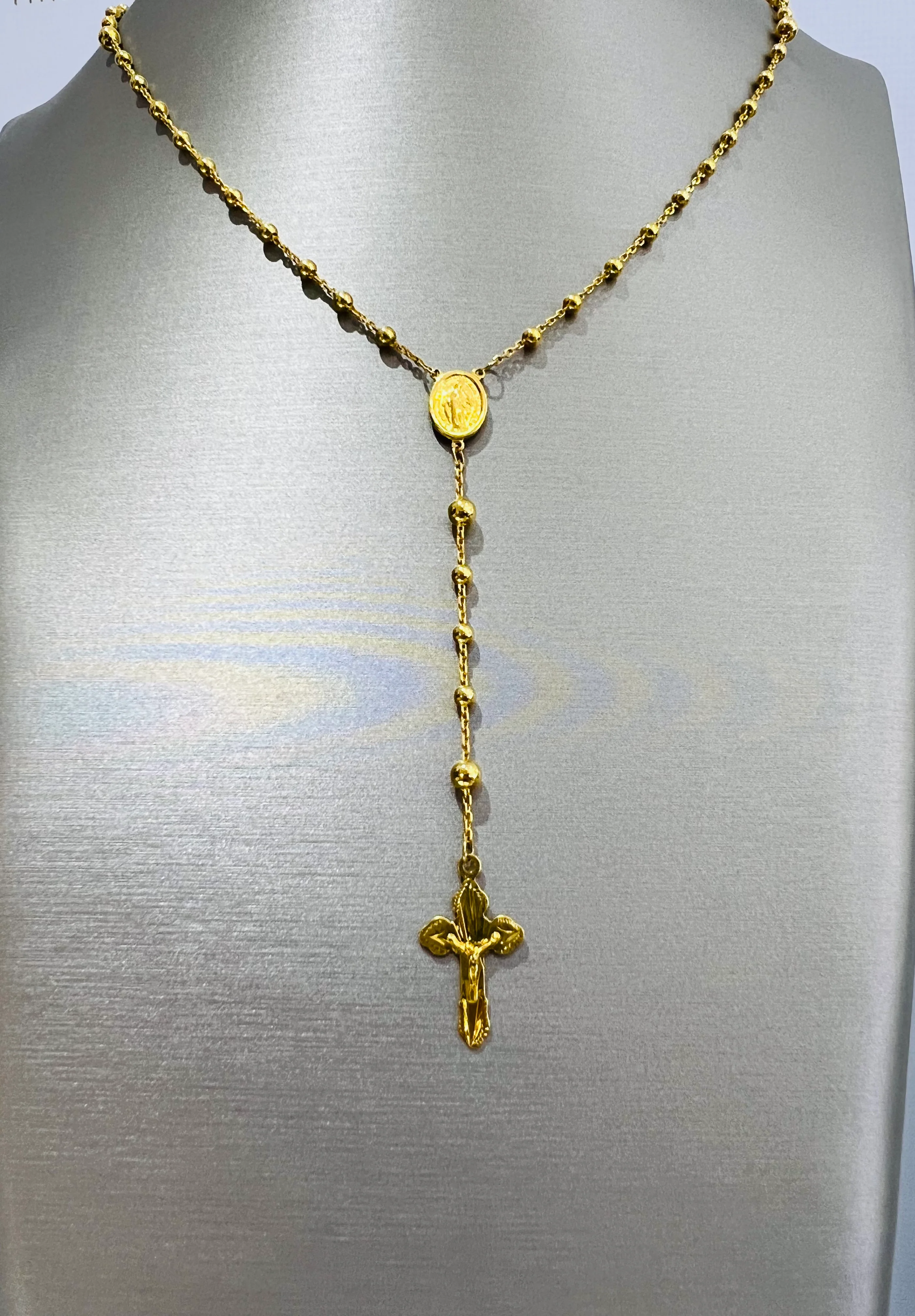 21K Gold Rosary Necklace - Image 2