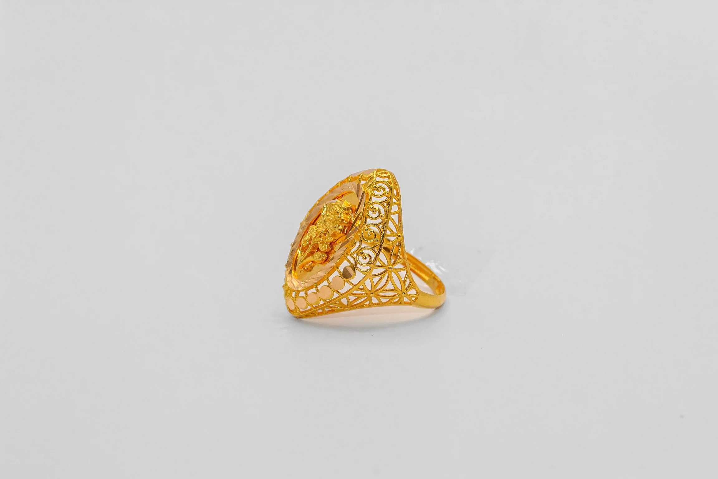 21K Gold Rose Ring - Image 2