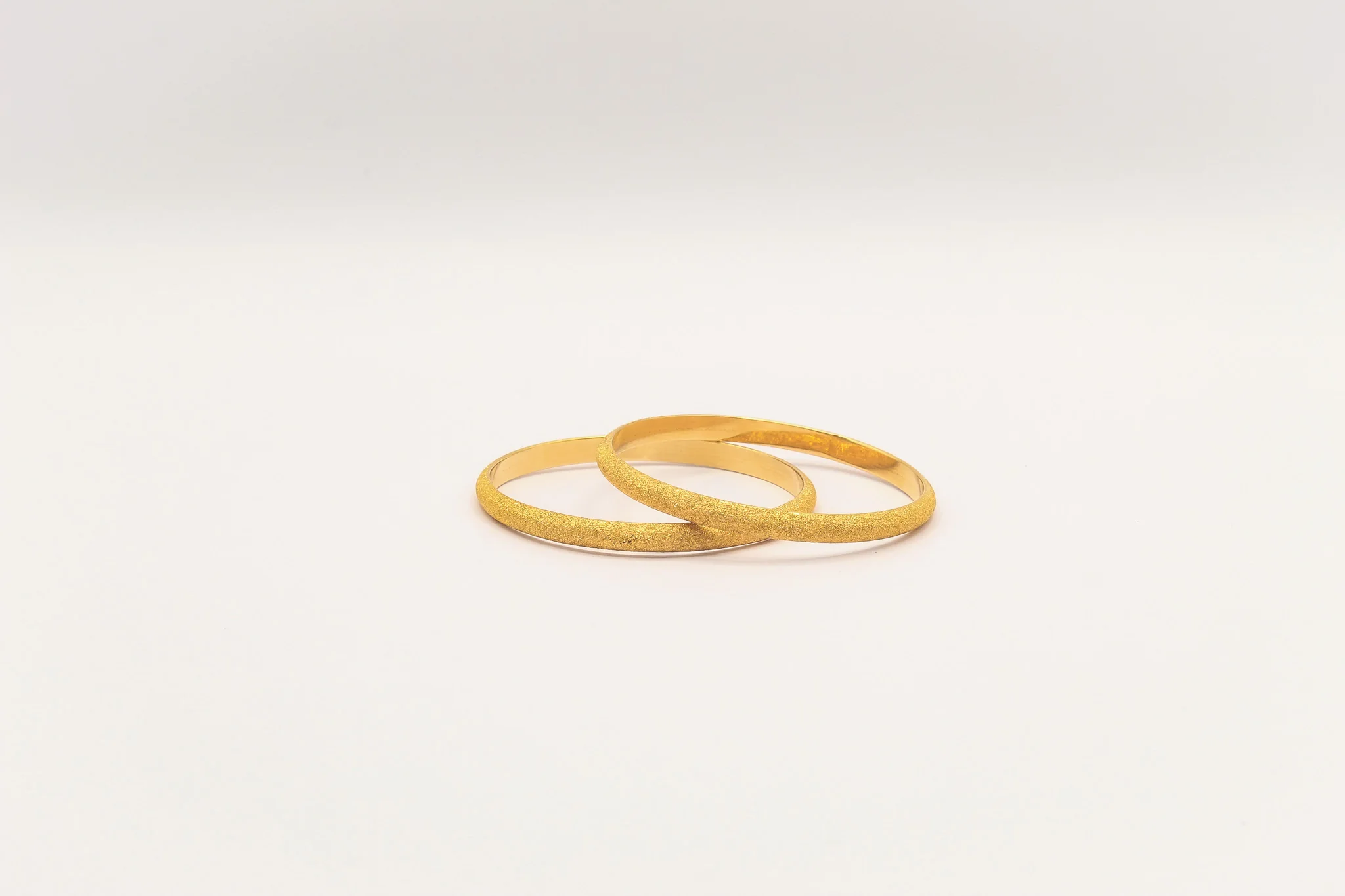 21K Gold Sanded Light Weight Bangles