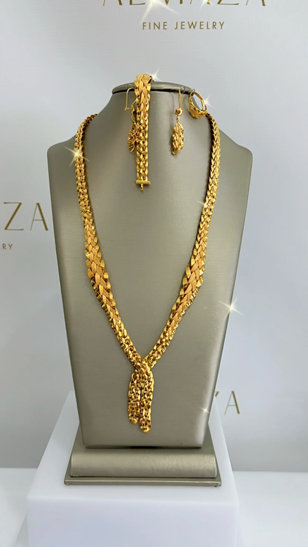 21K Gold Braided Set