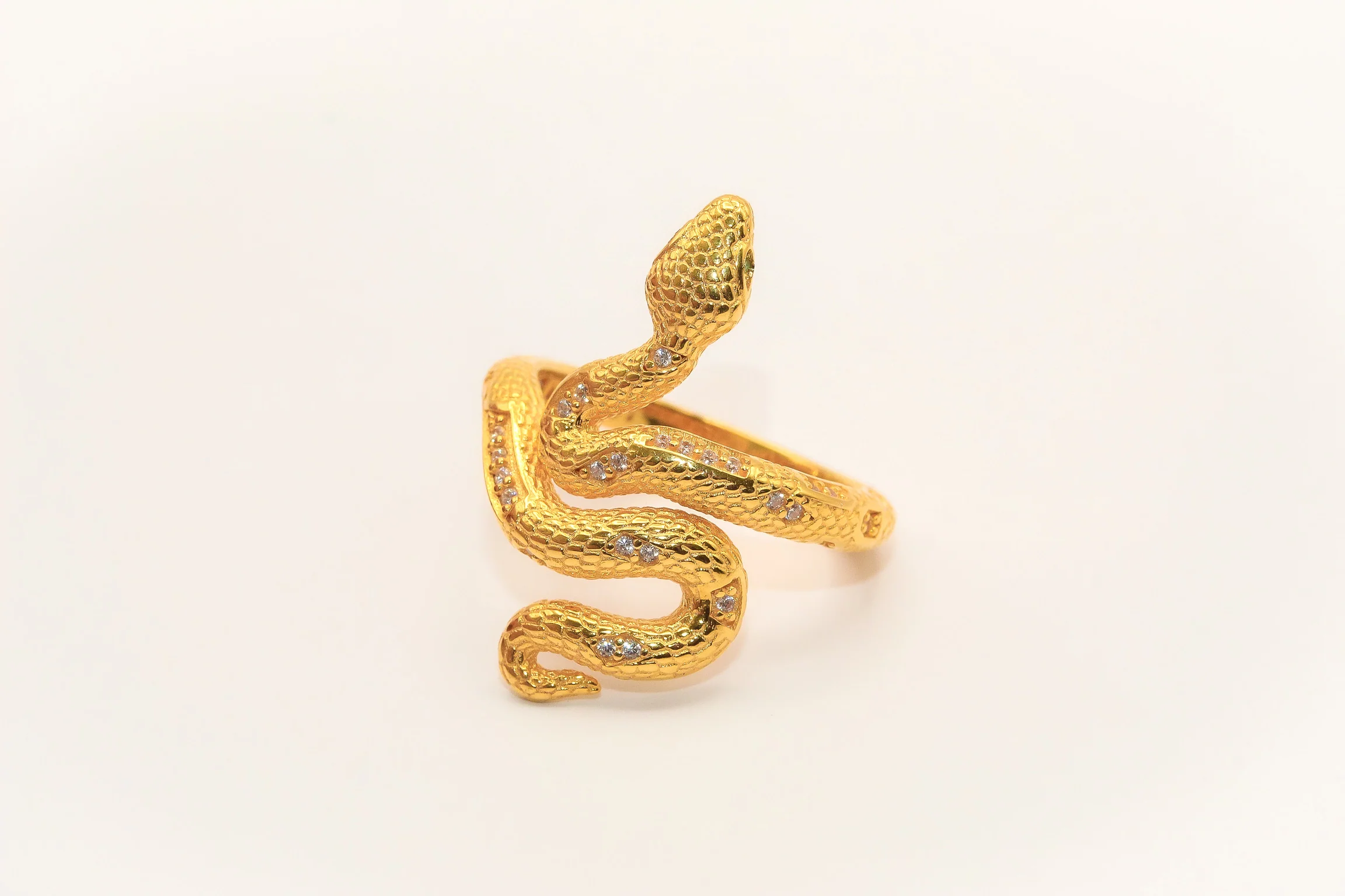 21K Gold Snake Ring