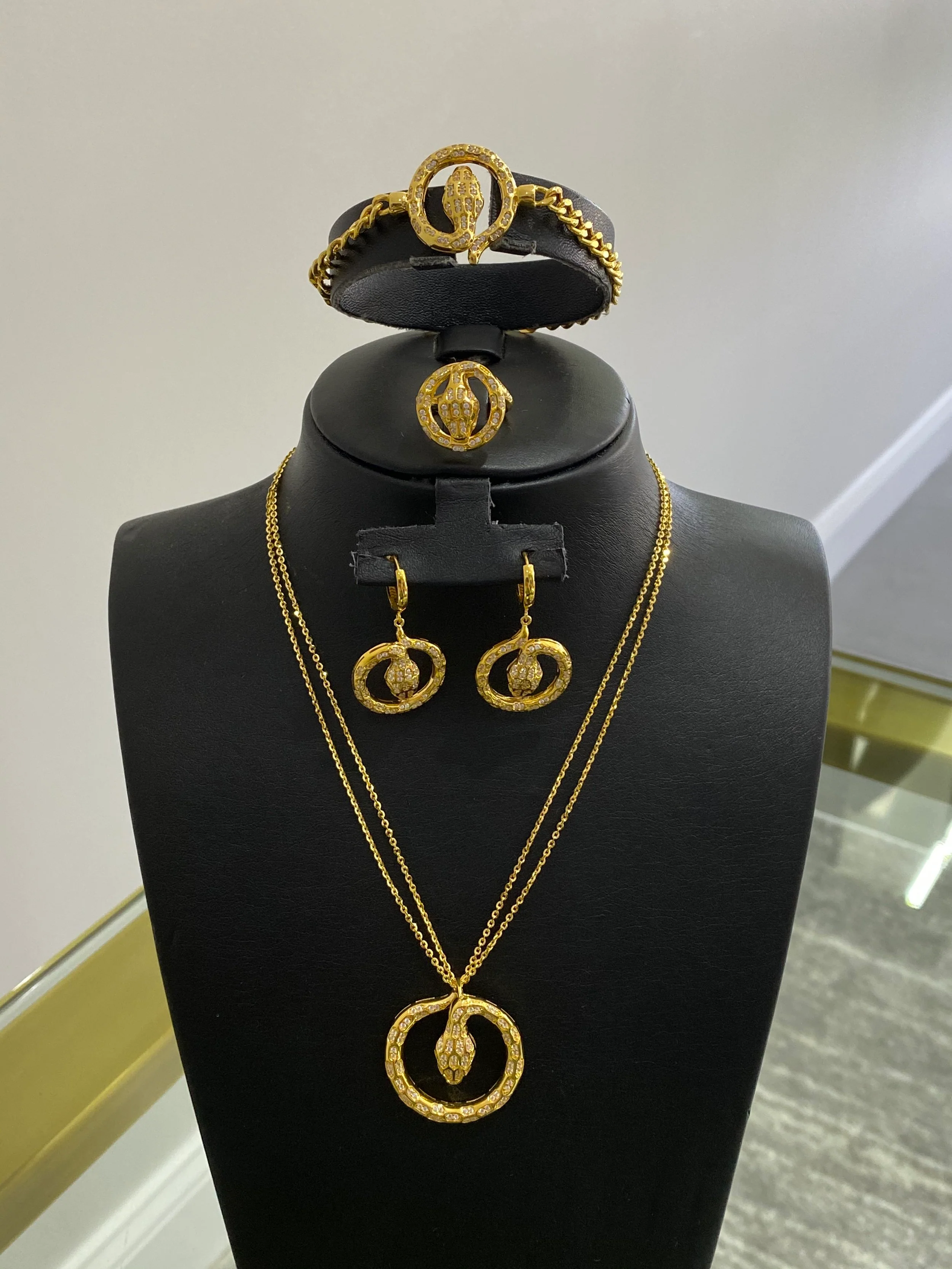 21K Gold Snake Set