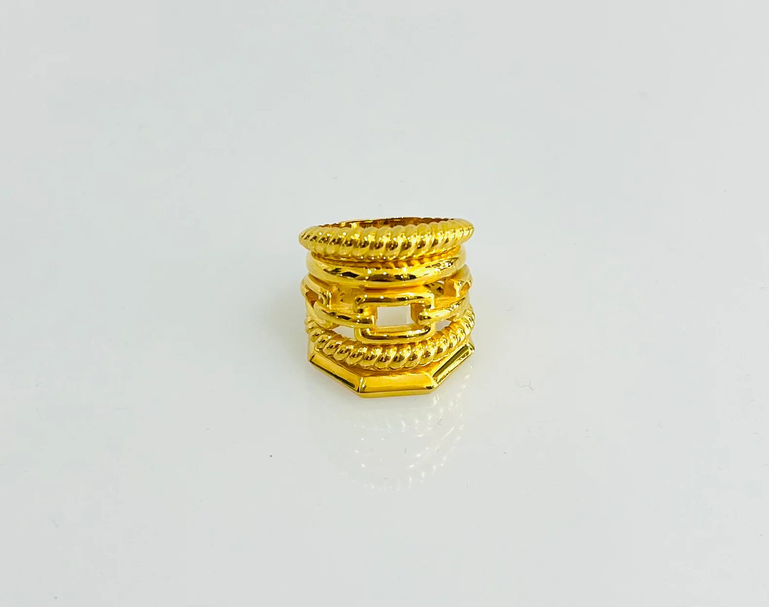 21K Gold Stacked Ring