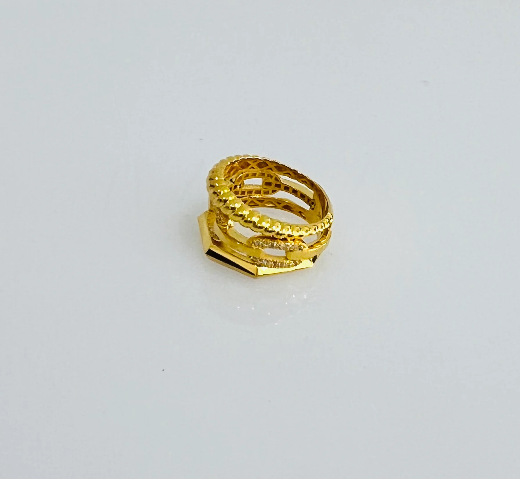 21K Gold Stacked Ring - Image 2