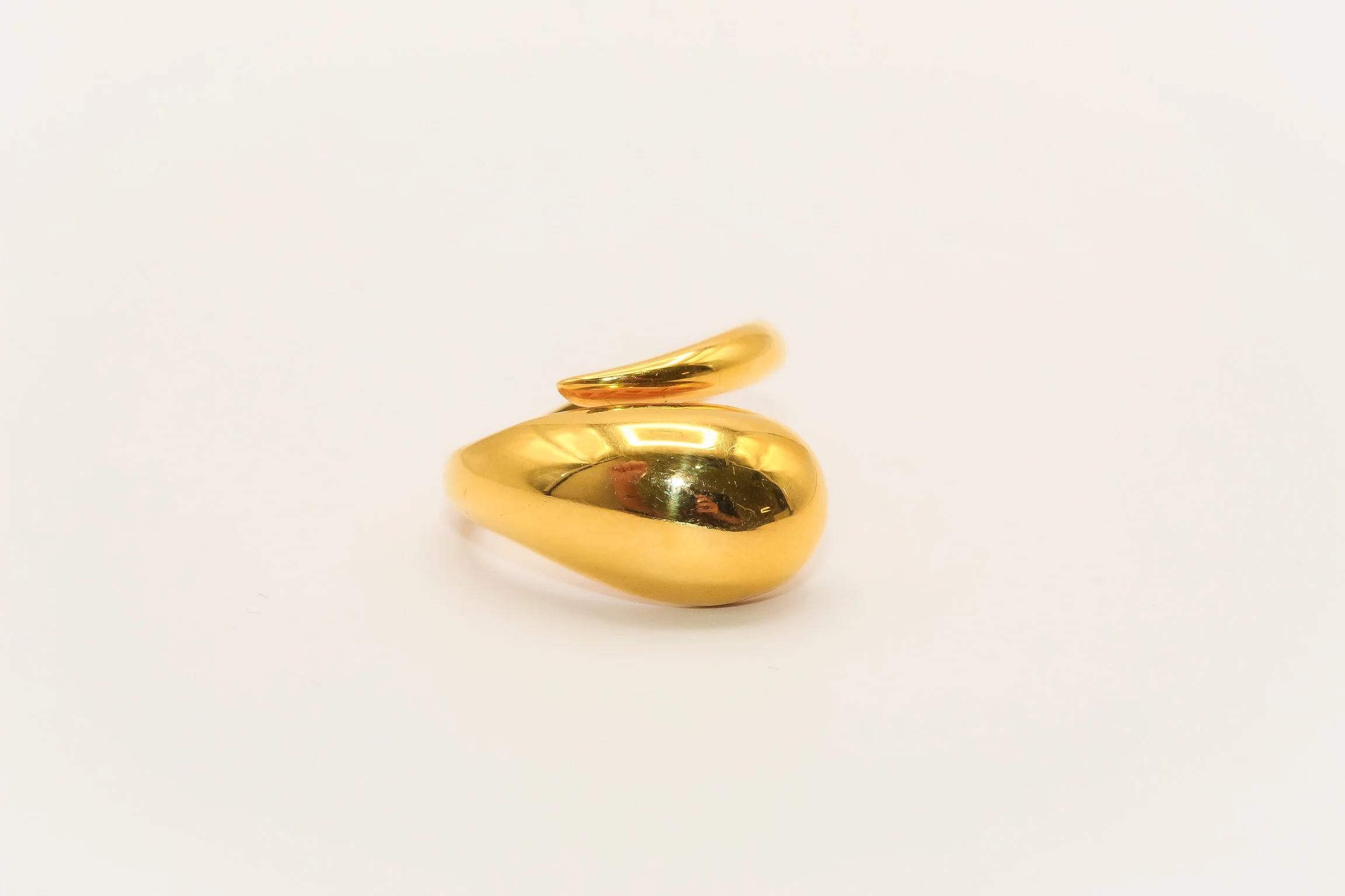 21K Gold Tear Drop Ring