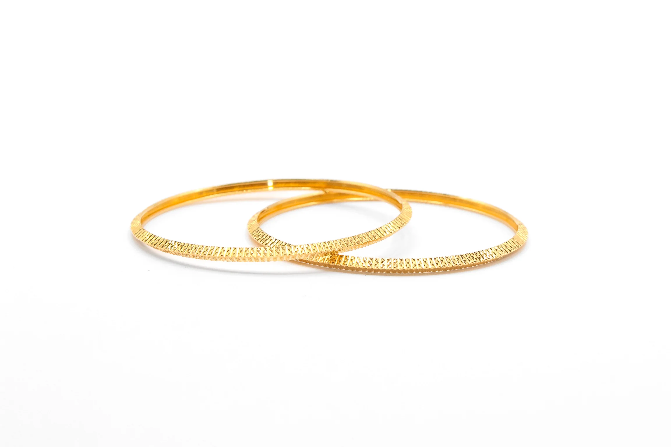 21K Gold Thin Solid Bangles