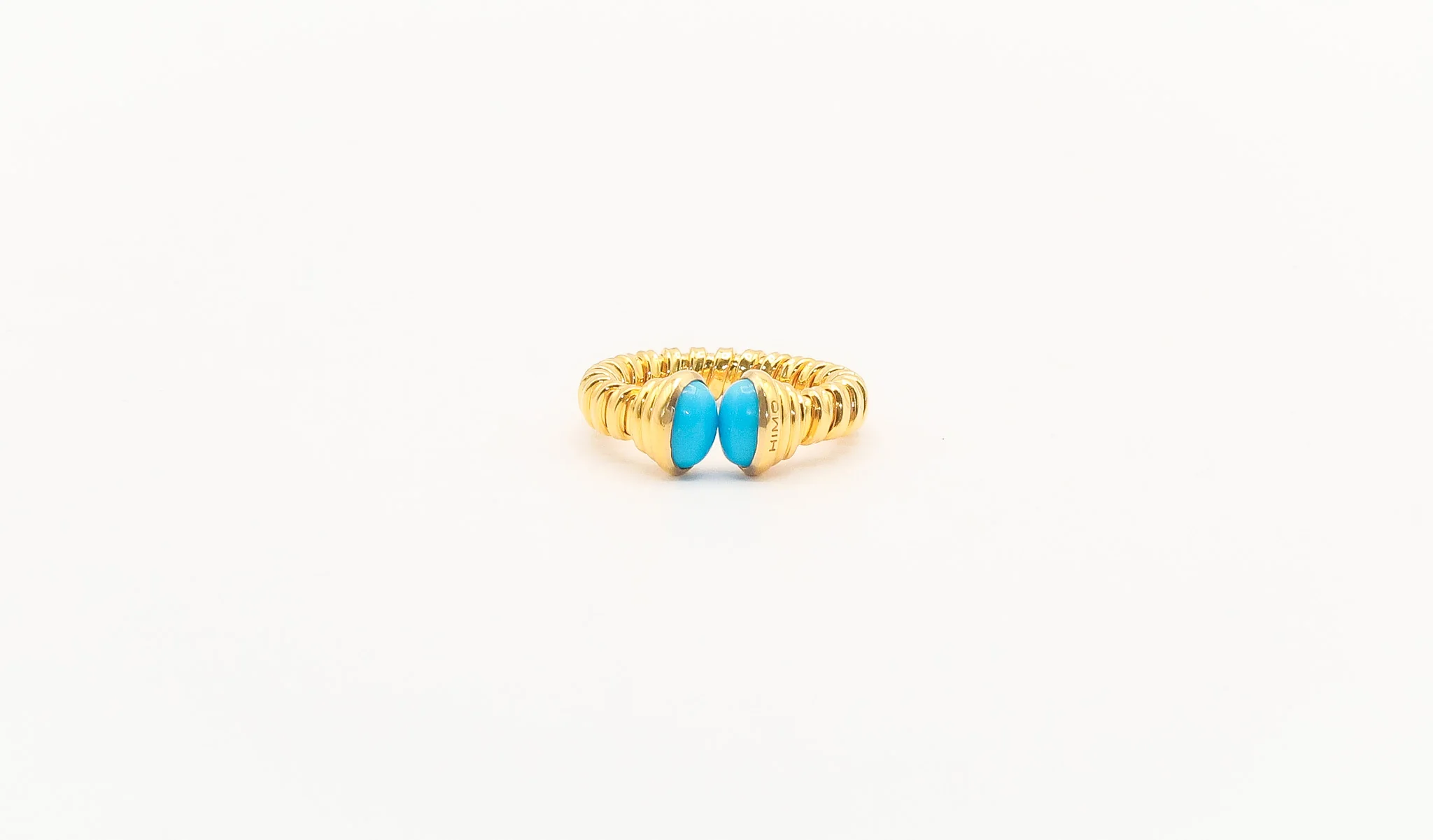 21K Gold Turquoise Himo Ring
