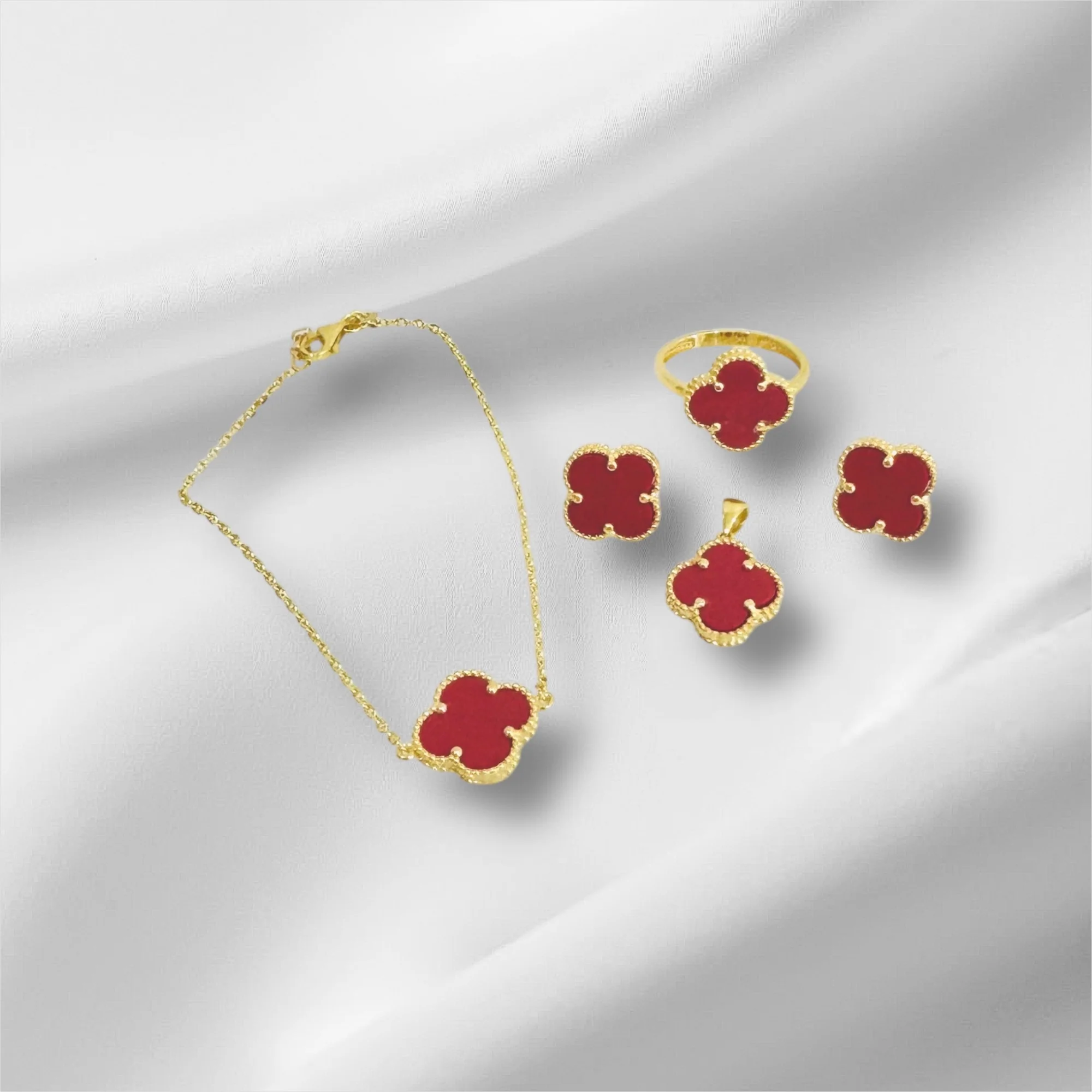 21K Gold Flower Set - Image 3