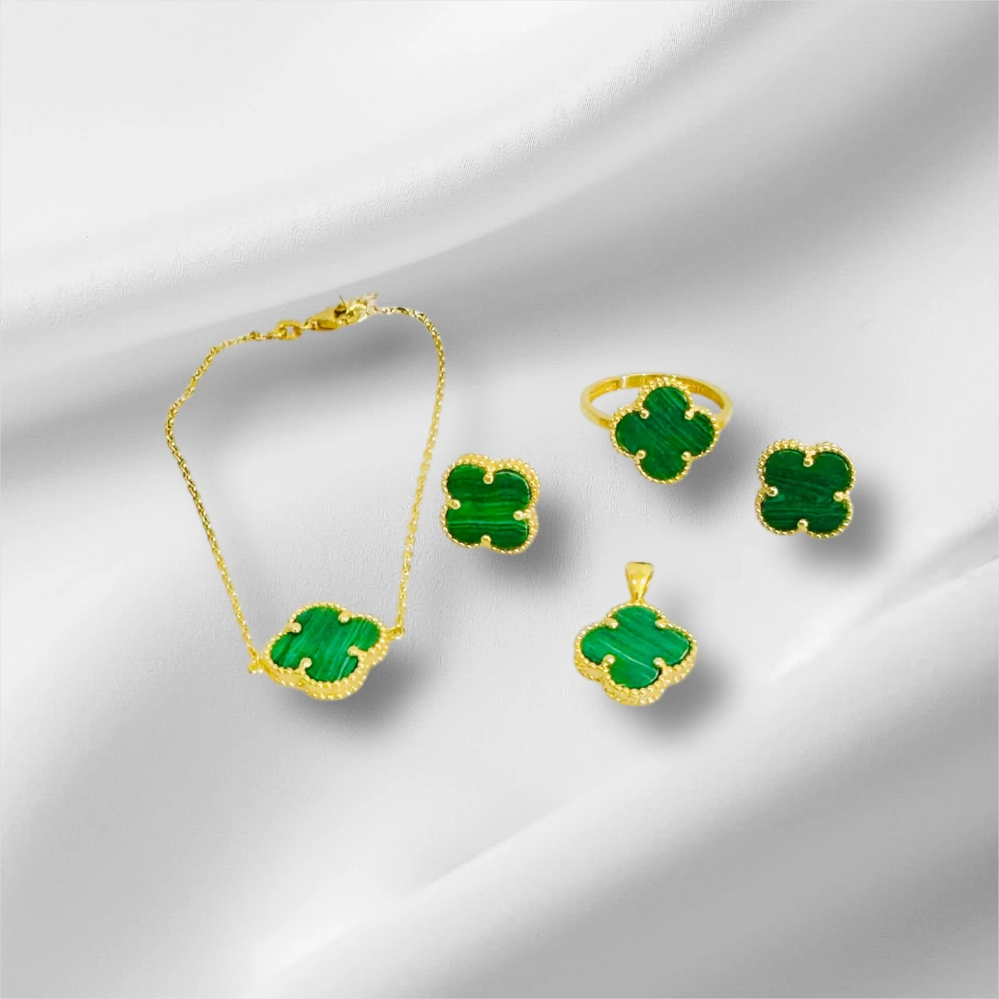 21K Gold Flower Set - Image 4