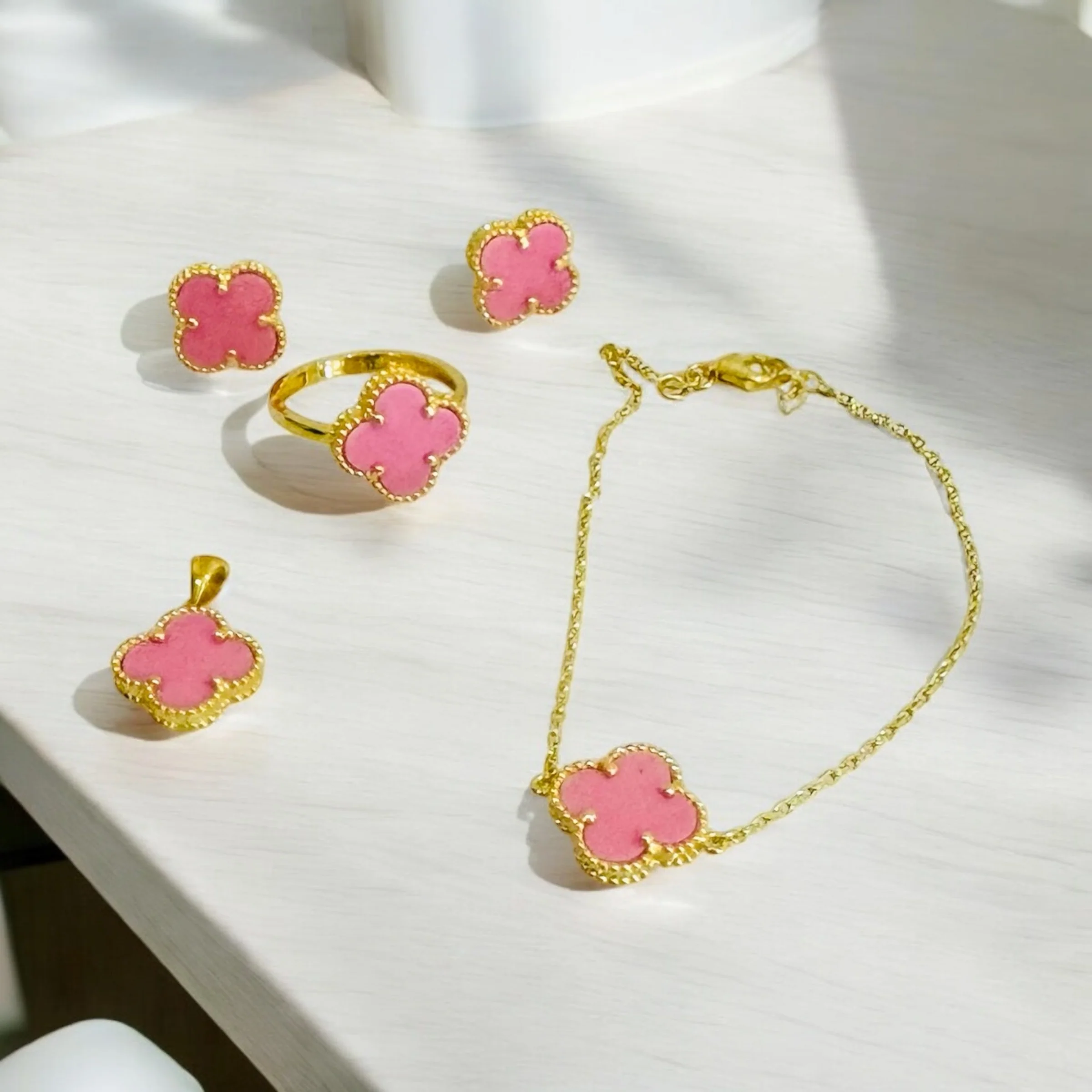 21K Gold Flower Set - Image 5