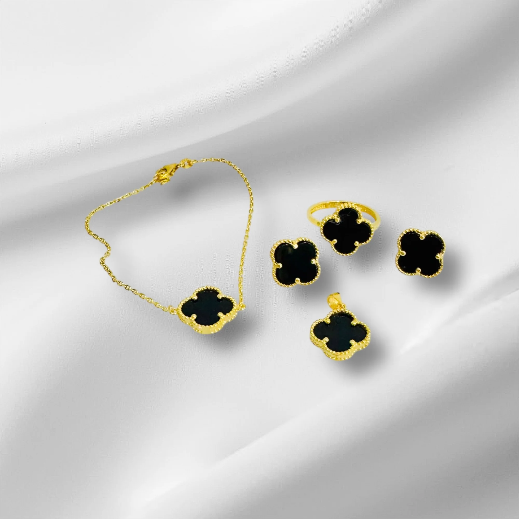 21K Gold Flower Set - Image 6