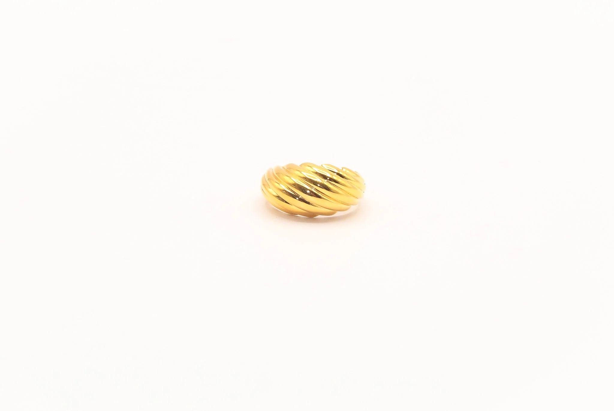 21K Gold Twisted Dome Ring