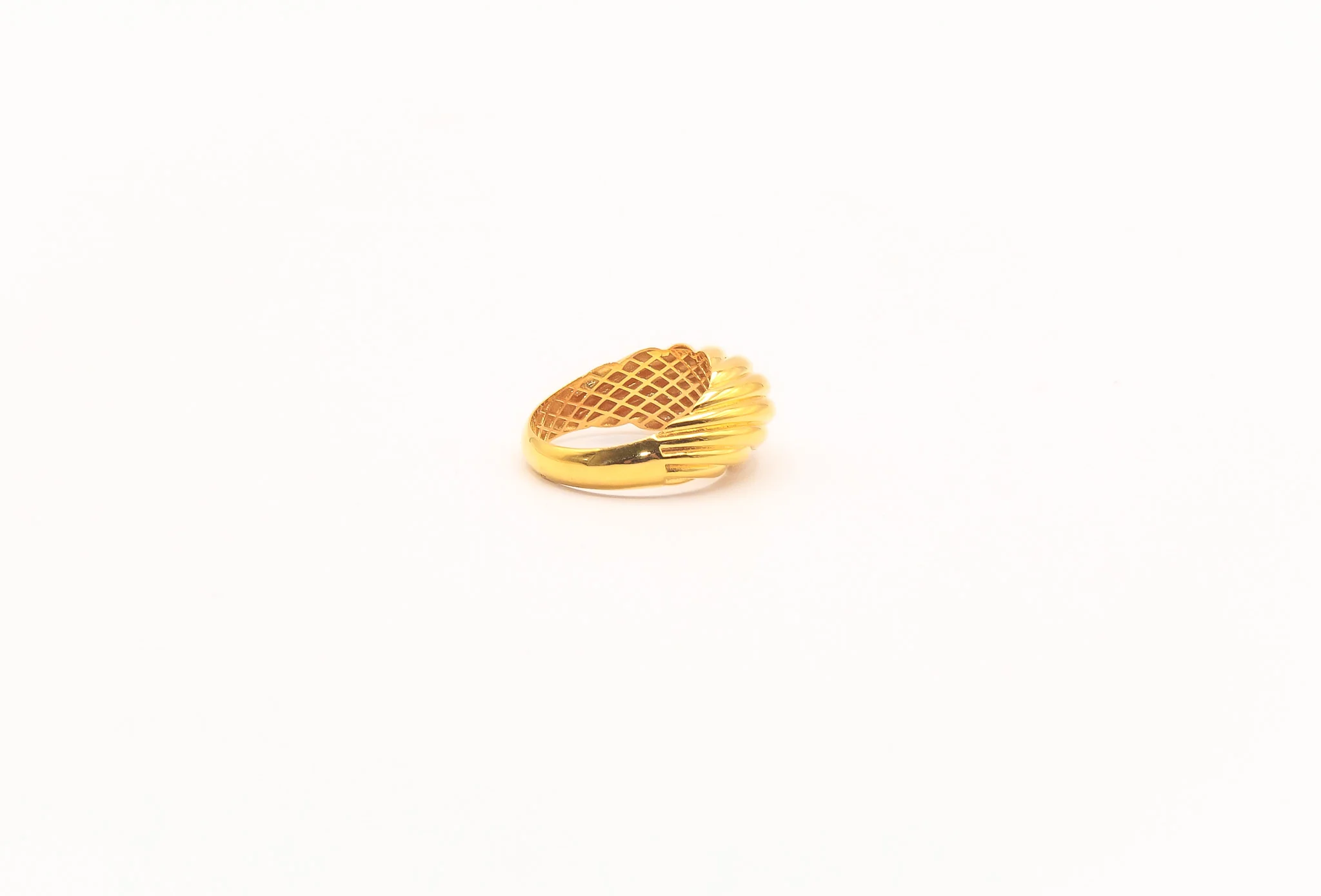 21K Gold Twisted Dome Ring - Image 2