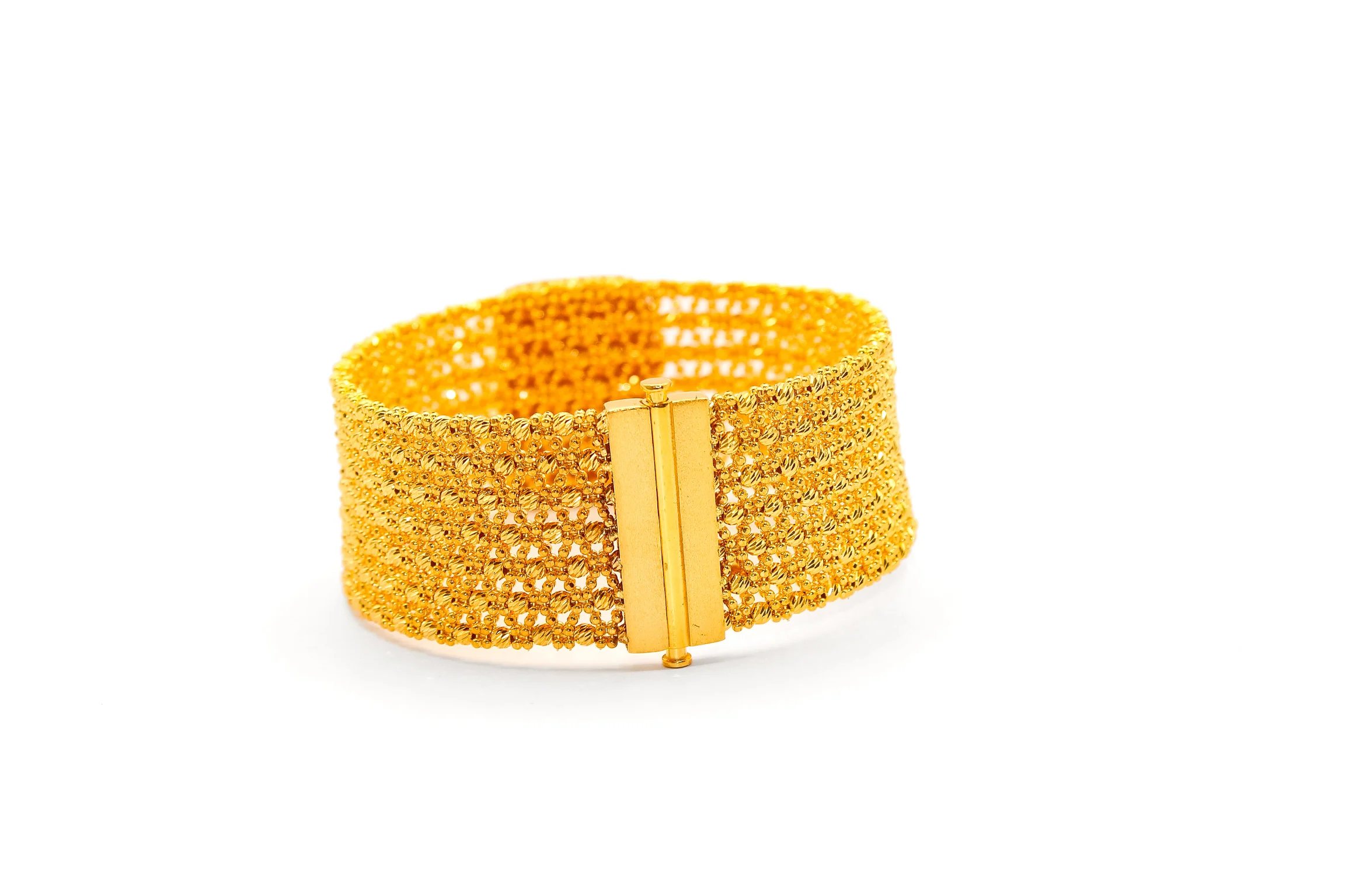 21K Gold Wide Lady Futuna Bangle Bracelet - Image 2