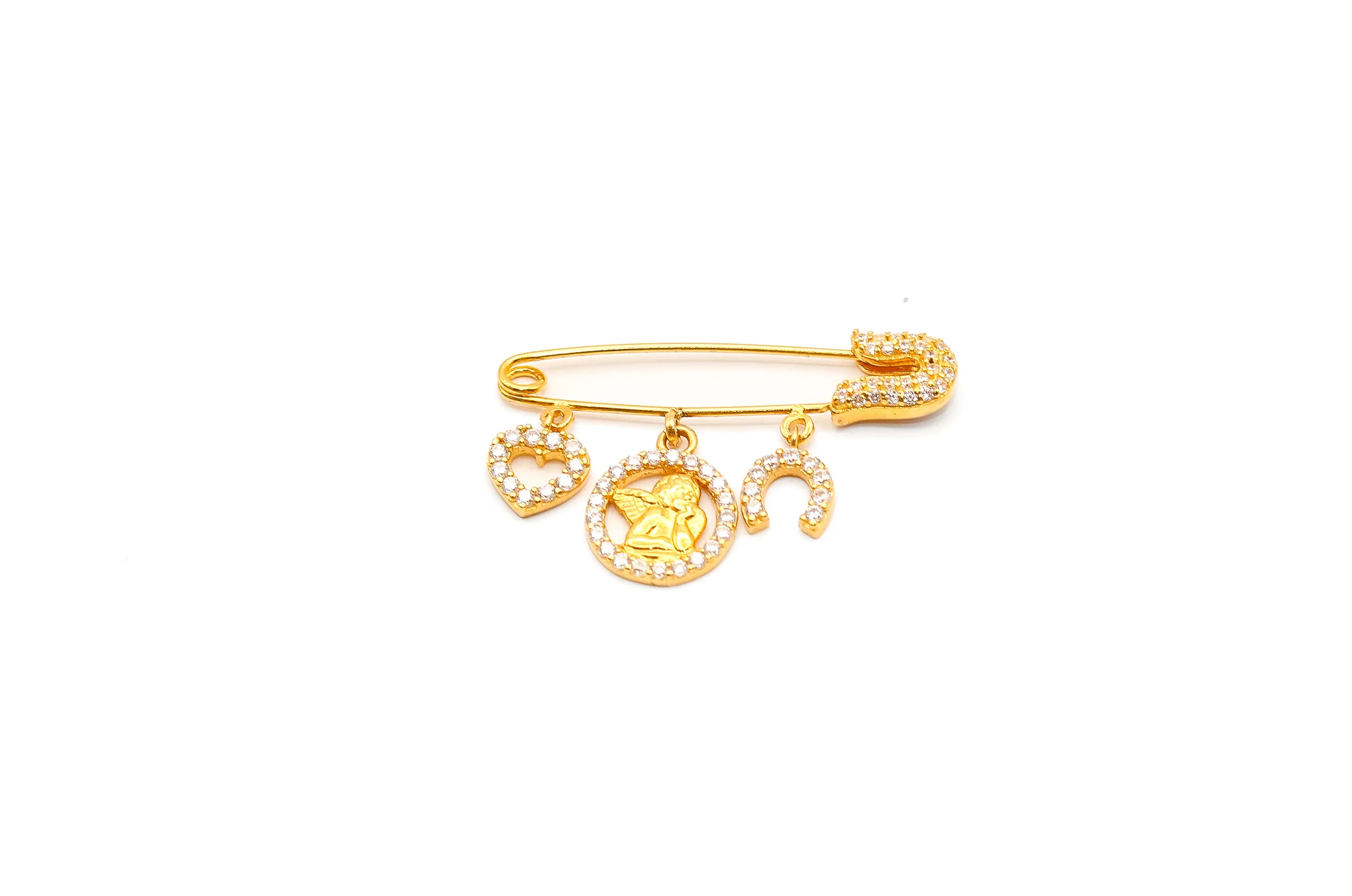21K Gold Kids Charm Pin
