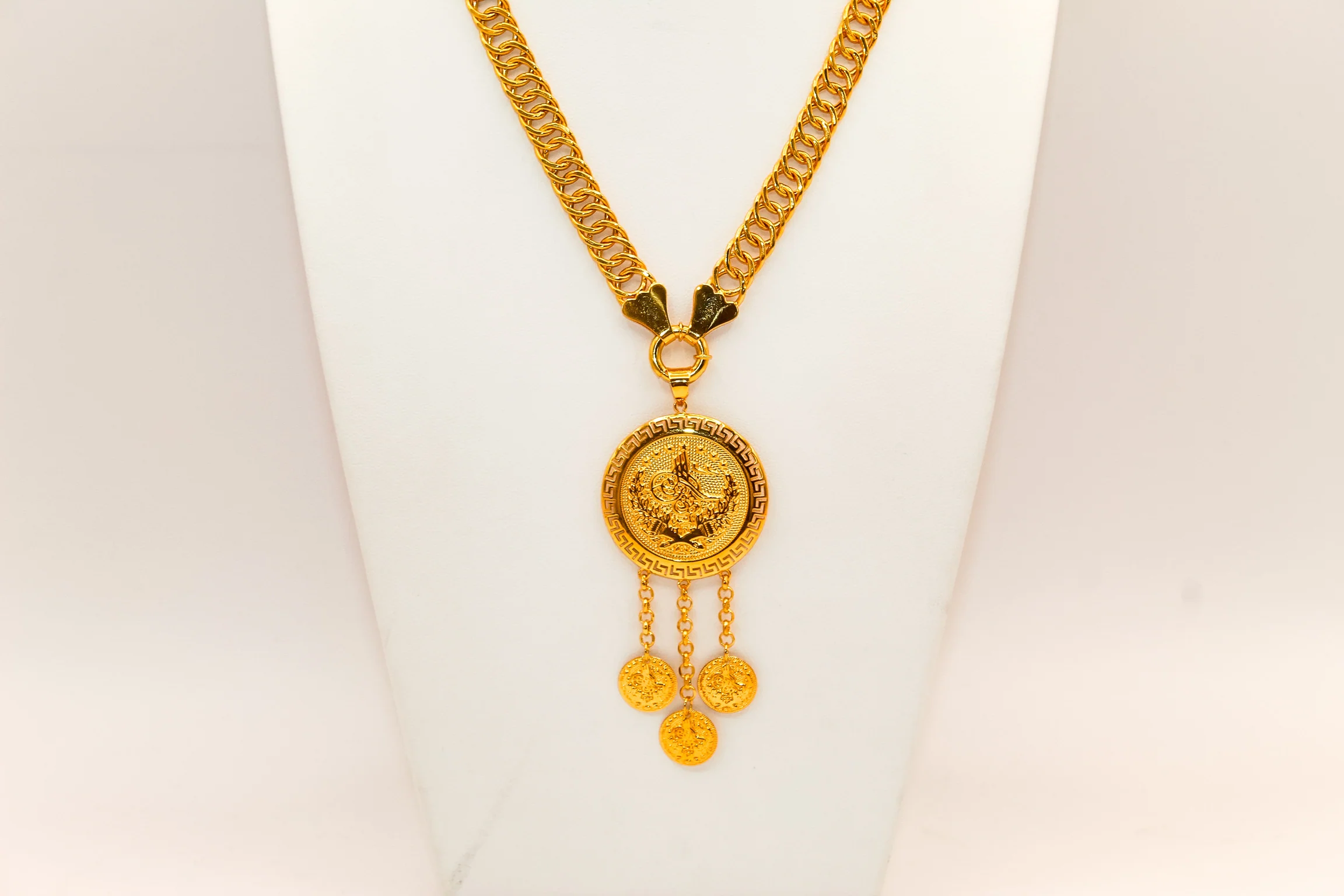 21K Link Coin Necklace - Image 2